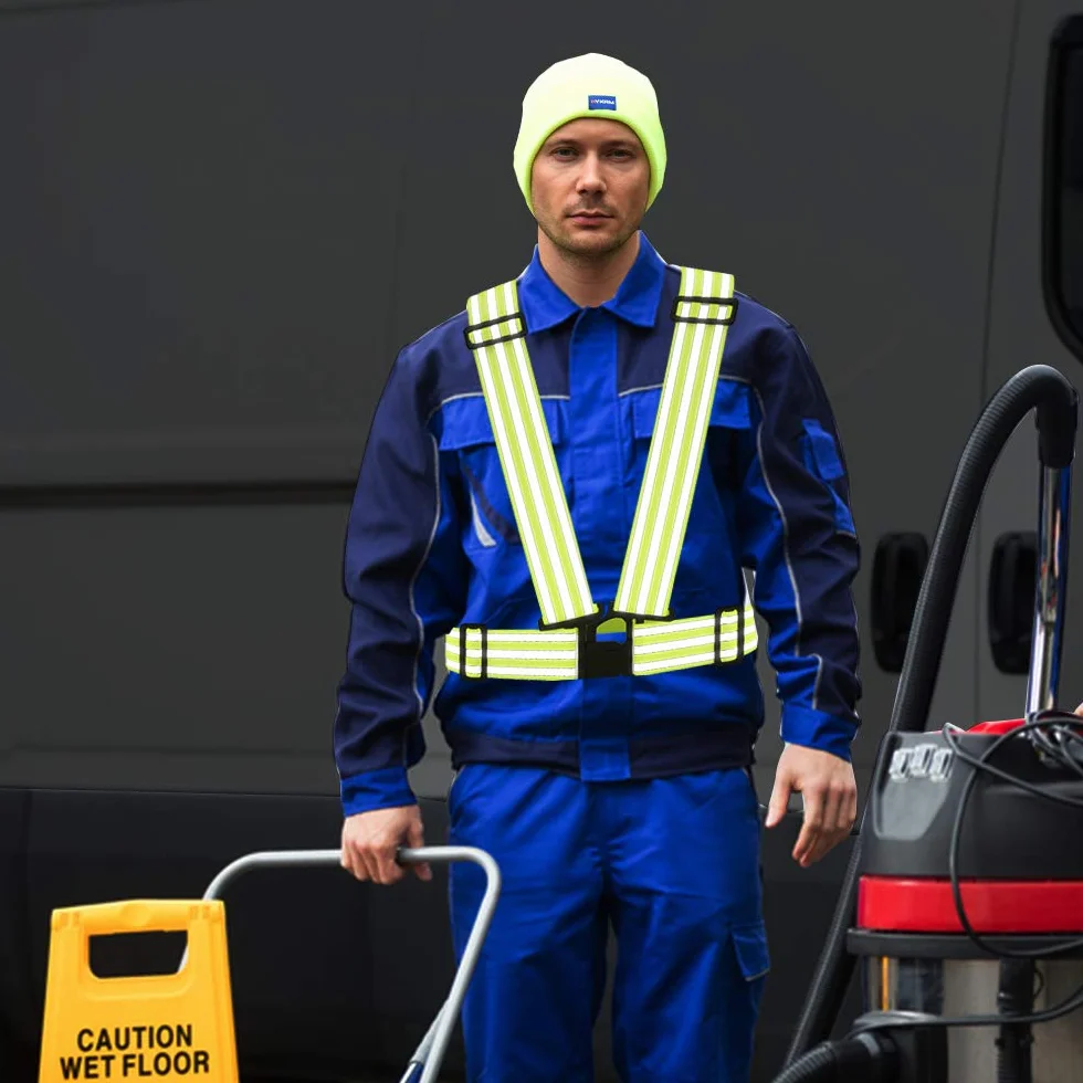 AYKRM Gilet Alta Visibilità con Striscia Riflettente per Corsa Ciclismo