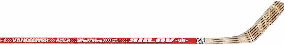 Mazza da Hockey su Ghiaccio Vancouver Destra Curva, Rosso, 115 cm