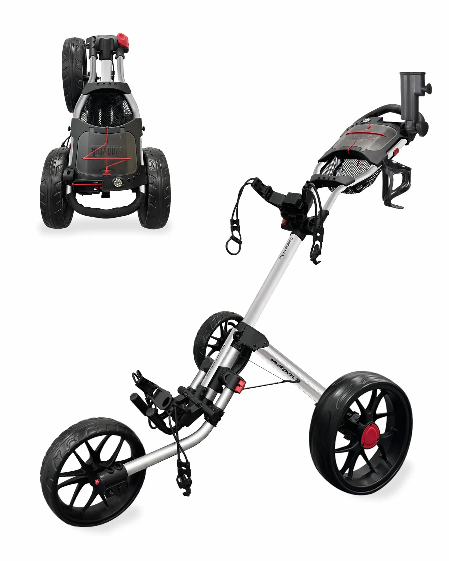 CaddyTek Caddylite 15.3 V2 Carrello da Gold a Spinta Quad-Fold Leggero 3 Colori