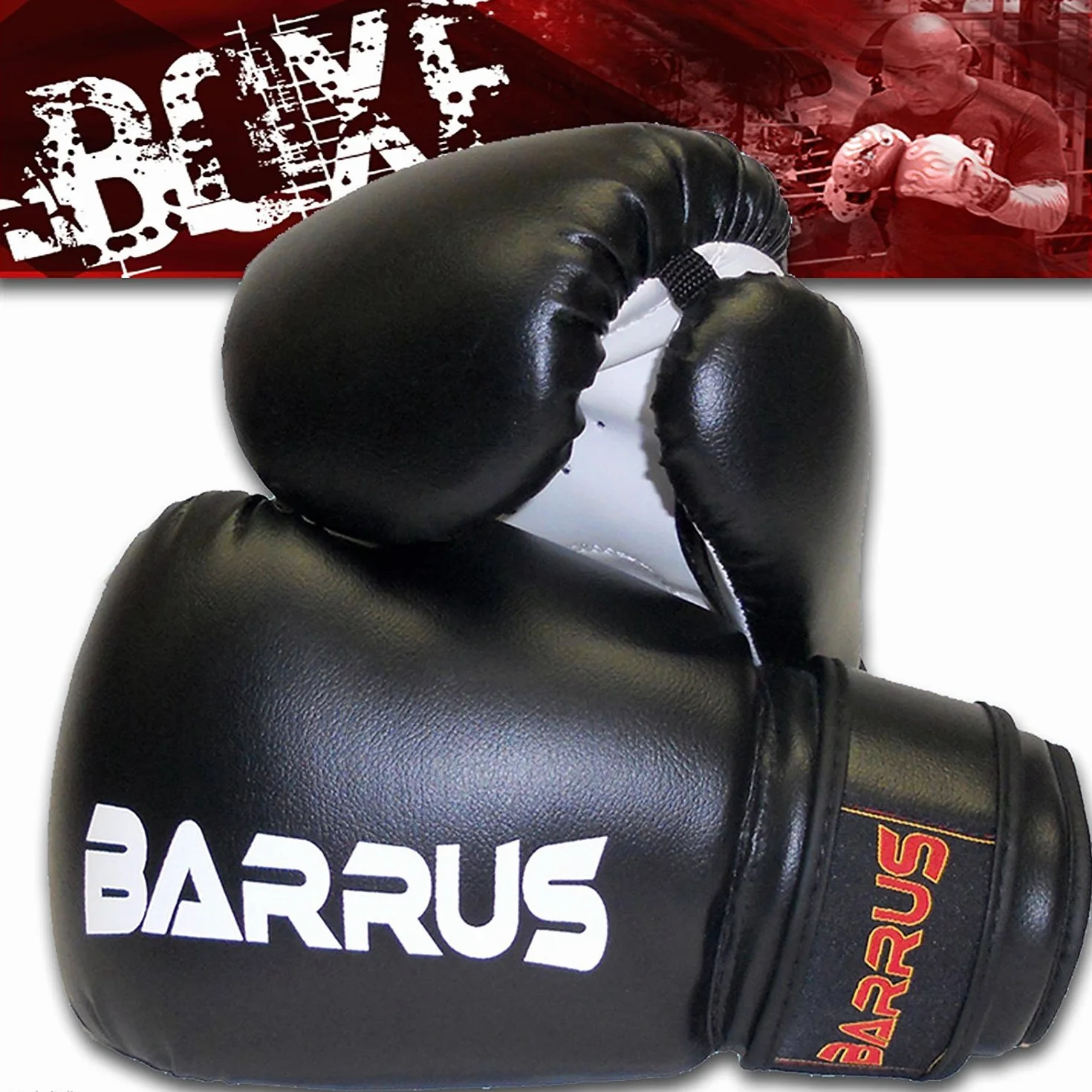 Guantoni KickBoxing Muay Thai MMA Guanti Pugilato Boxe Full Contact 10oz Nero