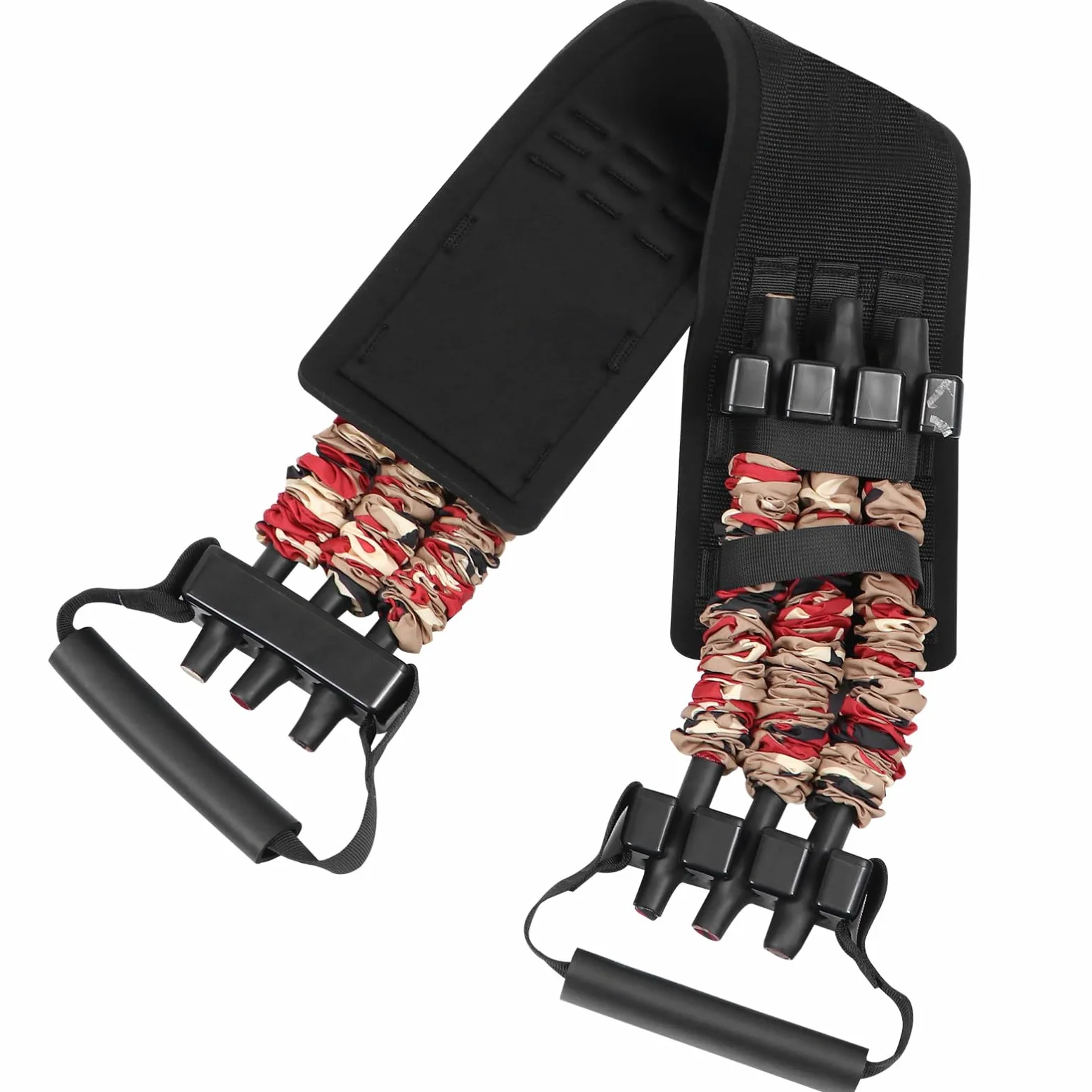 Fascia Elastica di Resistenza per Panca, Espandi Petto Nastro in Nailon e Cintura Imbottita per Allenamento Fitness e Body Building