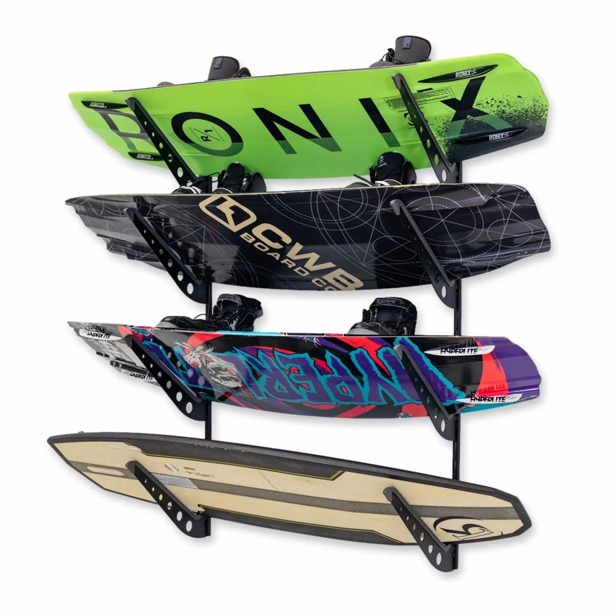 Regolabile Scaffale da Parete per Wakeboard StoreYourBoard - Supporto per 4 Tavole