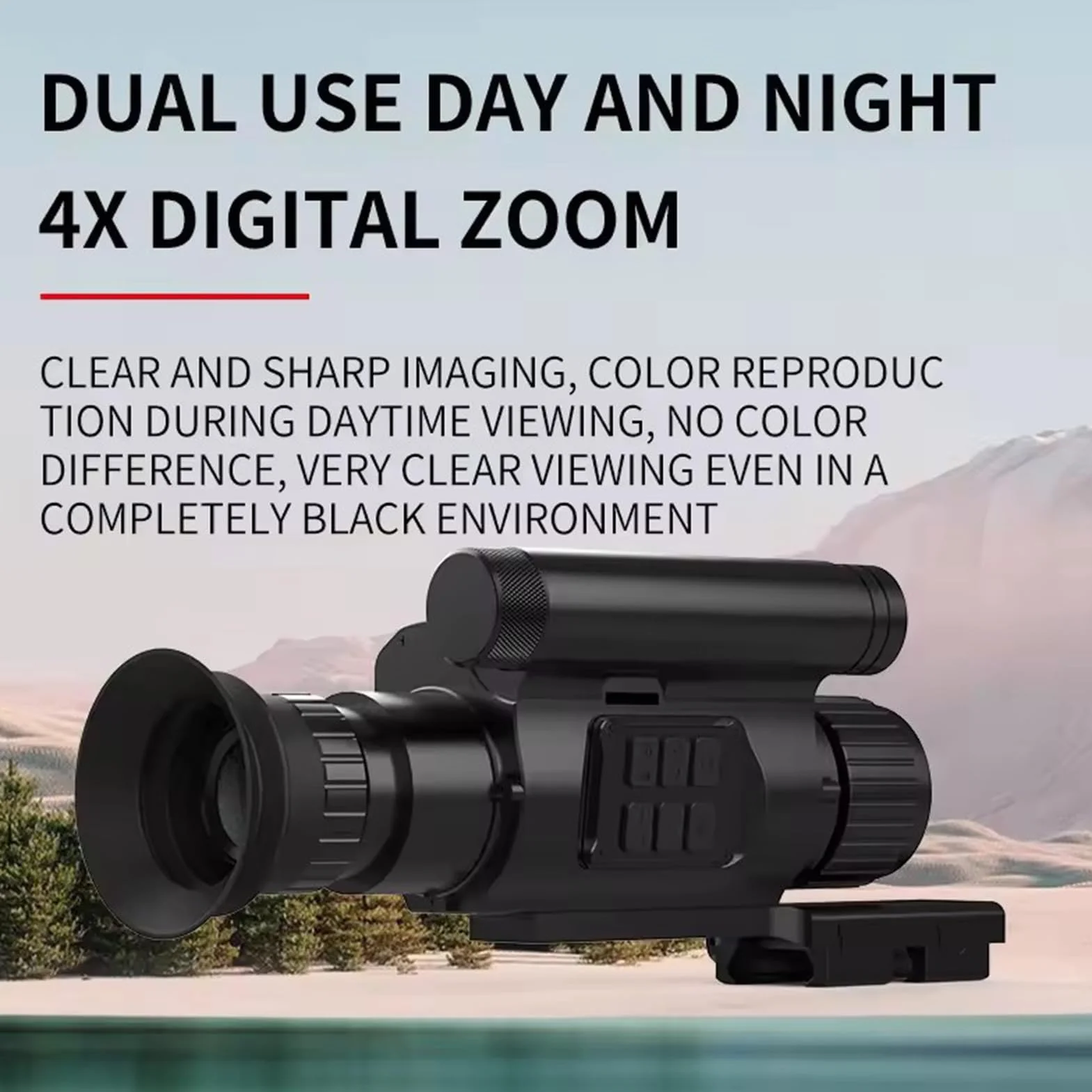 Mirino a infrarossi IR 940nm per la Caccia Monoculare Visione Notturna OLED HD 1920x1080 Zoom Digitale 4X