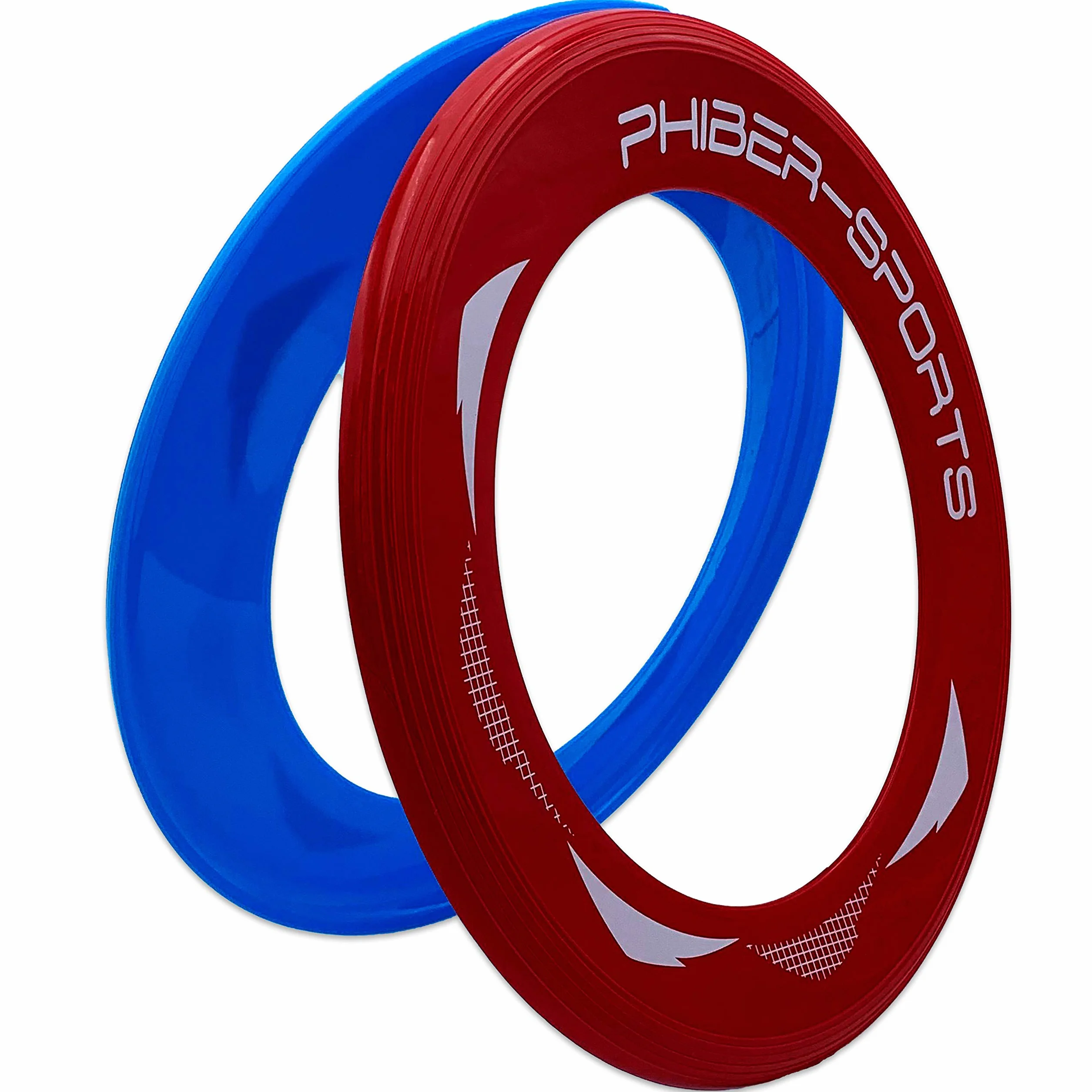 PHIBER-Sports Anelli per Frisbee 2 Pack - Anelli da Lancio Premium - 80% più Leggeri - Facili da Prendere - Per Bambini e Adulti