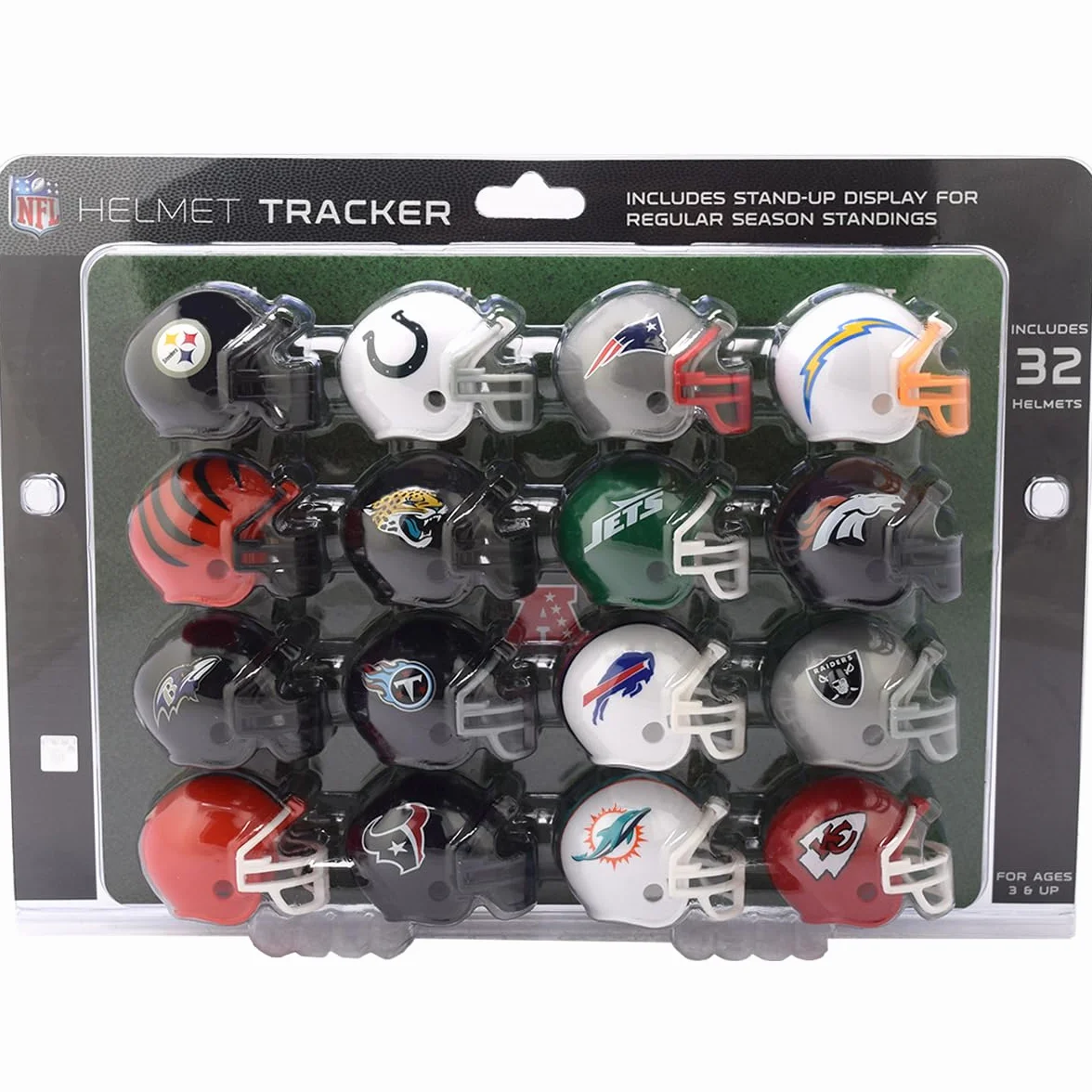 Riddell Set tracker caschi NFL 32 pezzi - Caschi taglia Gumball - Loghi NFL attuali 2024