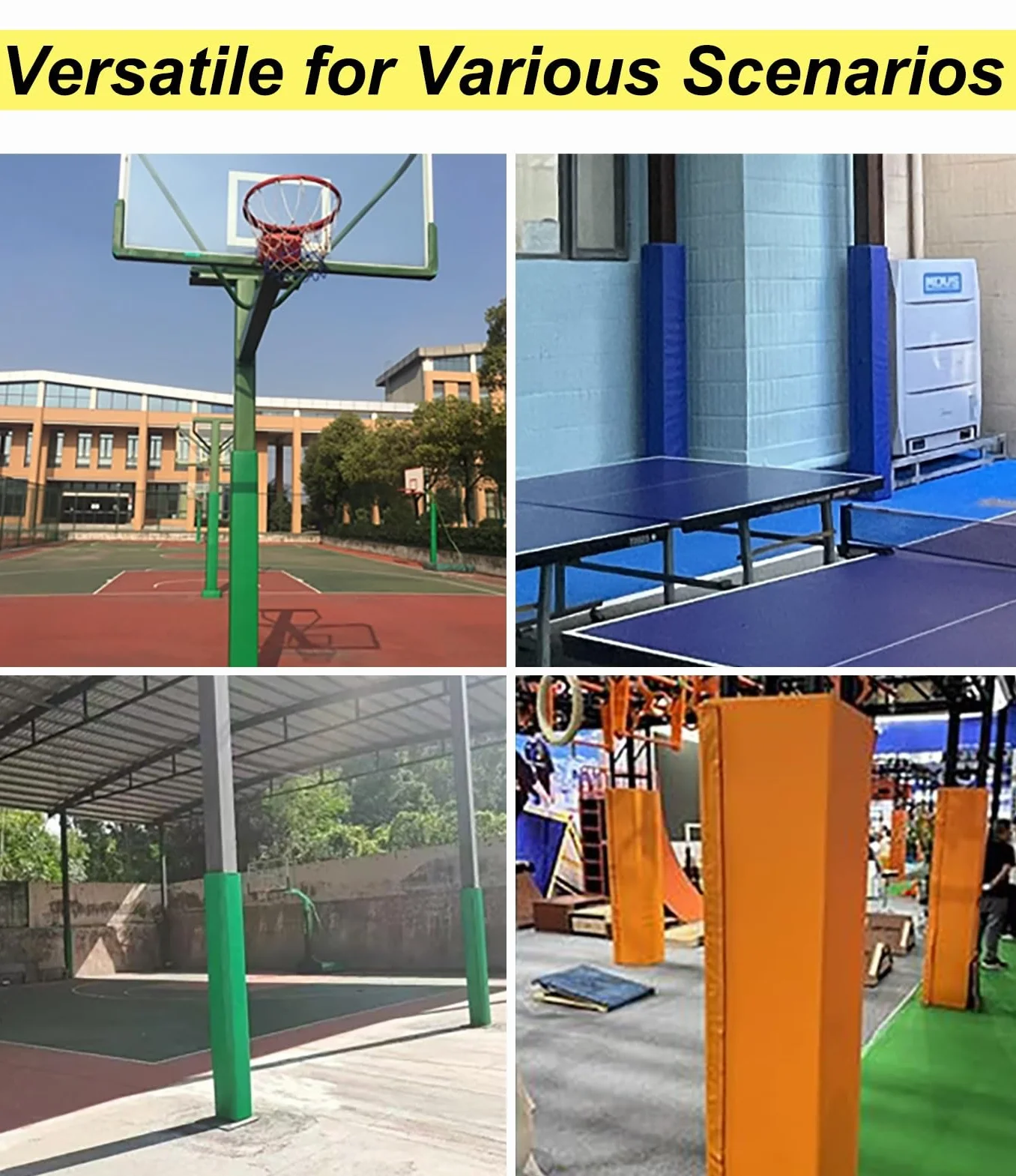 Imbottitura per palo da basket, protezione quadrata in schiuma per pilastro