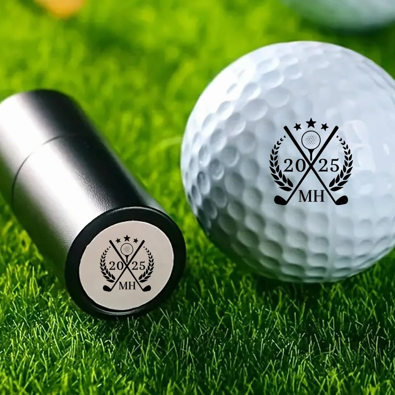 Timbro Palline Da Golf Pennarello Autoinchiostrante Personalizzato Con Pallina E Logo Impermeabile Riutilizzabile