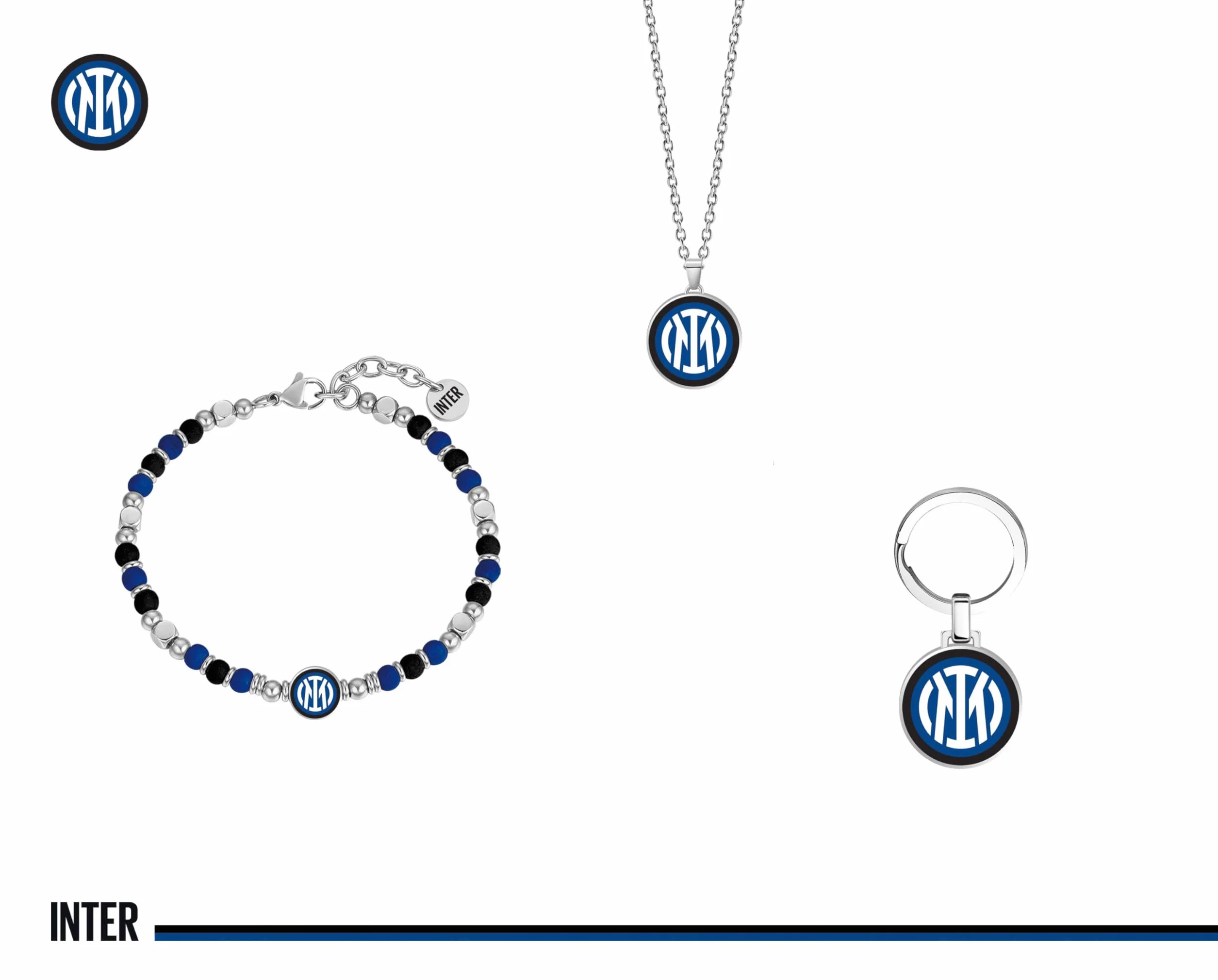 Clondo Portachiavi Fc Inter Acciaio Inossidabile Prodotto Ufficiale Calcio Gadget Elegante Resistente Logo Idea Regalo Tifosi Neroazzurri