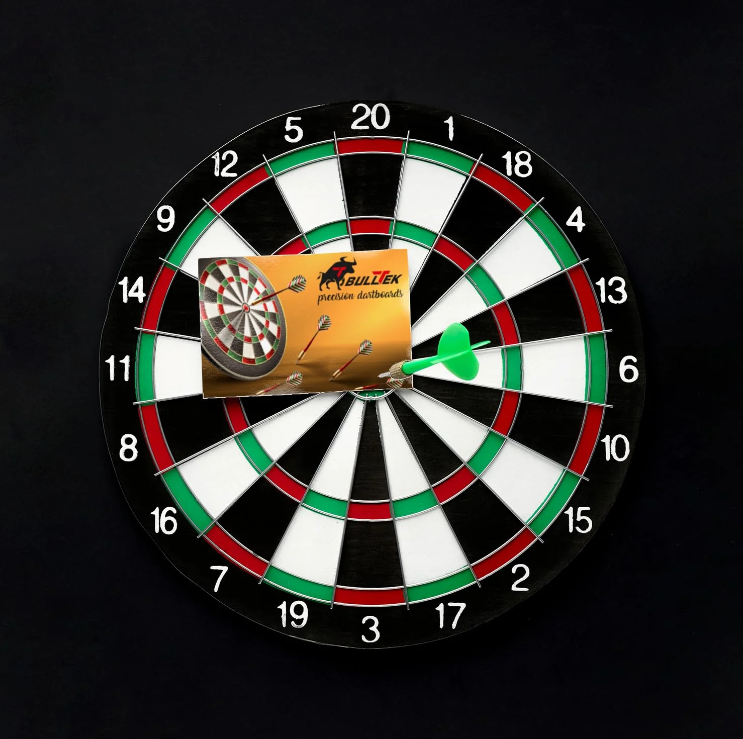 Gioco Bersaglio Freccette Regolamentare 38 CM Tabellone Doppia Faccia Tiro a Segno con 6 Frecce in Acciaio DartBoard Rotondo
