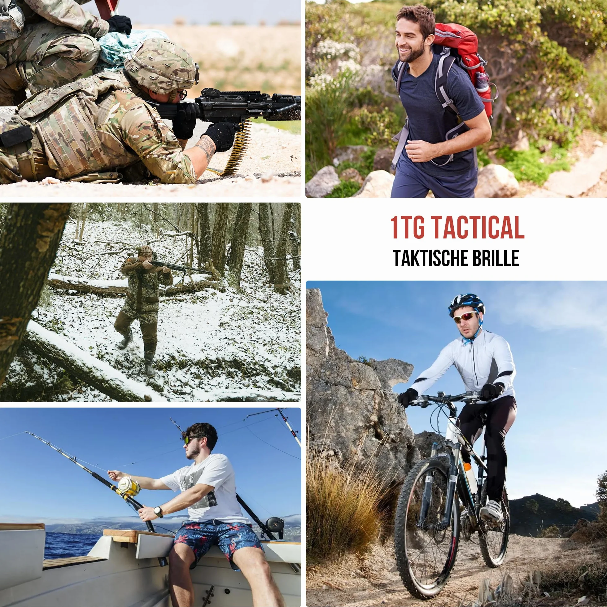 1TG Tactical Occhiali da ciclismo softair tattici sportivi uomo donna paintball caccia