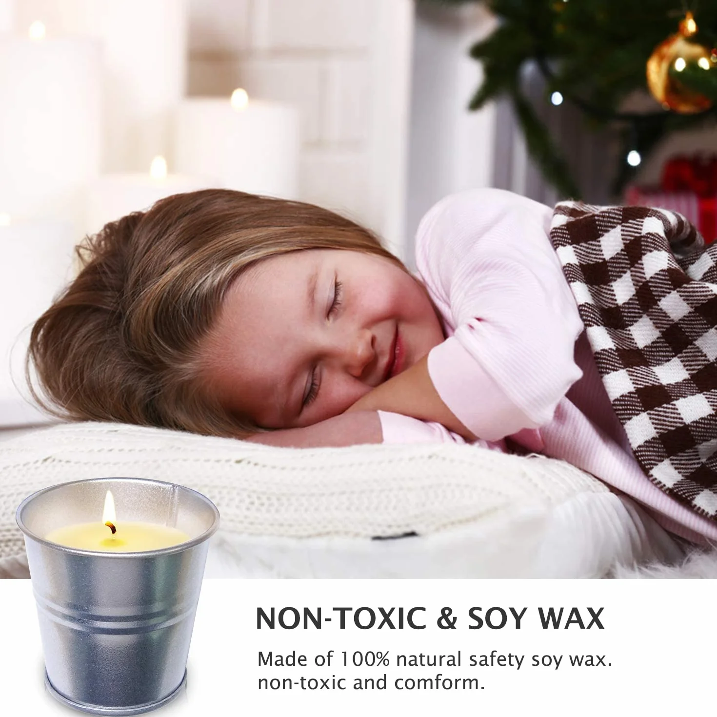 Candele Citronella per Esterno 8 Pezzi 50g Cera di Soia Naturale Giardino