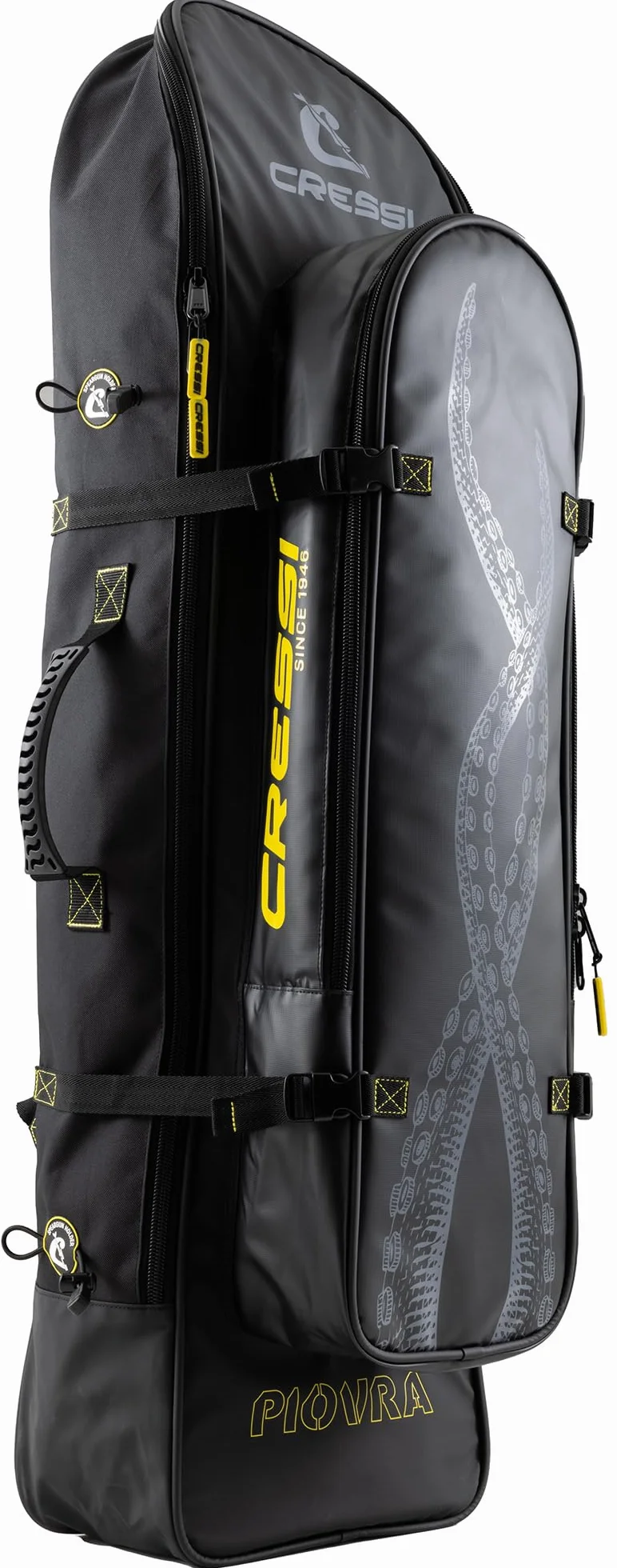 CRESSI Piovra Dry Fins Backpack Borsa a Zaino Idrorepellente per Pinne a Pala Lunga