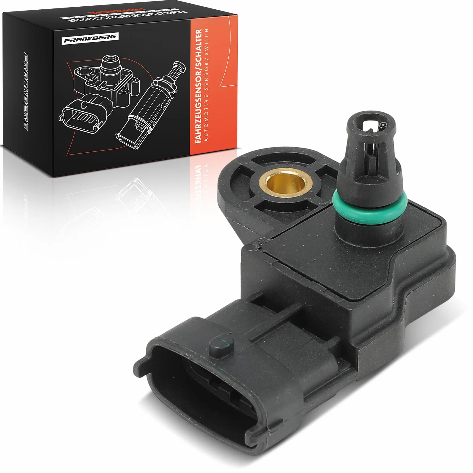 Frankberg Sensore pressione differenziale Pressione gas di scarico 4-Poli Compatibile con Corsa D S07 500 312 Freemont 345 Corsa E X15 159 939 Replace# 93171176