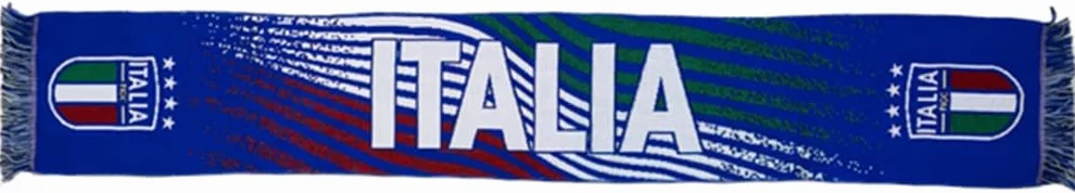 Sciarpa Italia Ufficiale Nazionale Italiana Azzurri Jacquard Acrilico