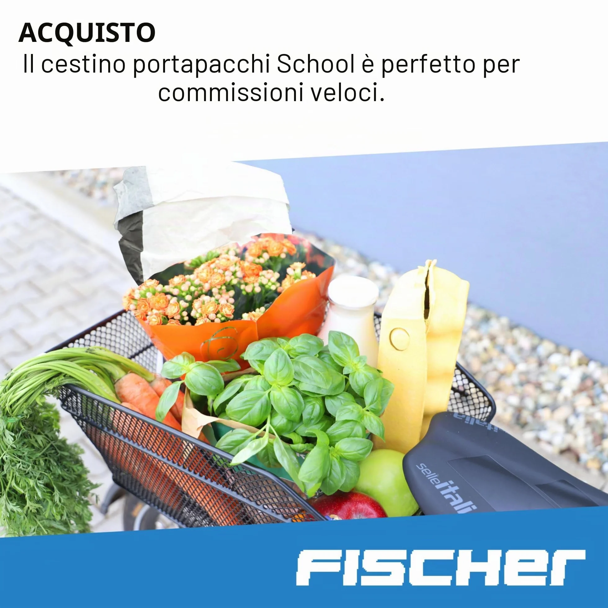 Fischer Cestino Portapacchi Nero 25 kg