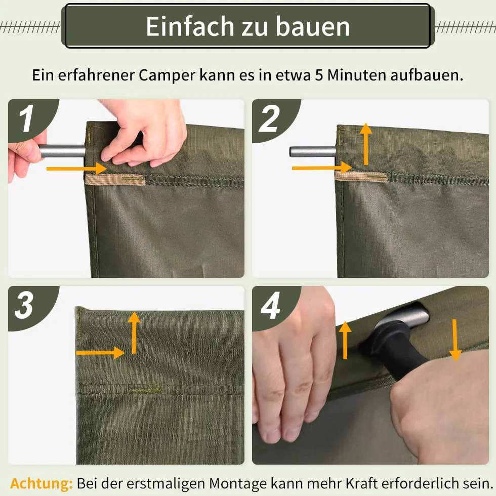 TOMOUNT Lettino da campeggio ultraleggero in alluminio 190 x 70 cm pieghevole compatto Verde