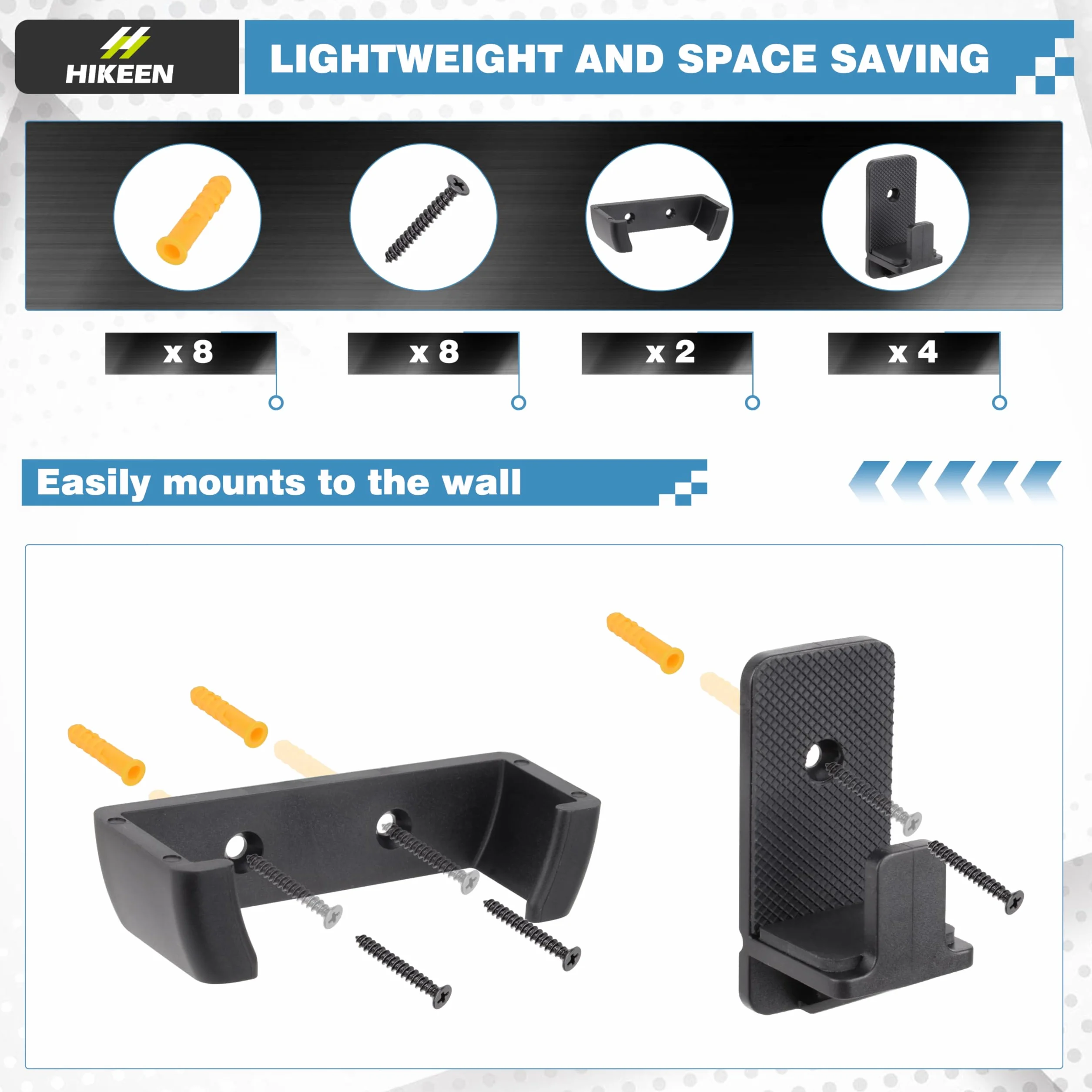 BOOSTEADY Set di Supporto da Parete per Mazze da Hockey e Dischi, Espositore per Decorazione e Conservazione
