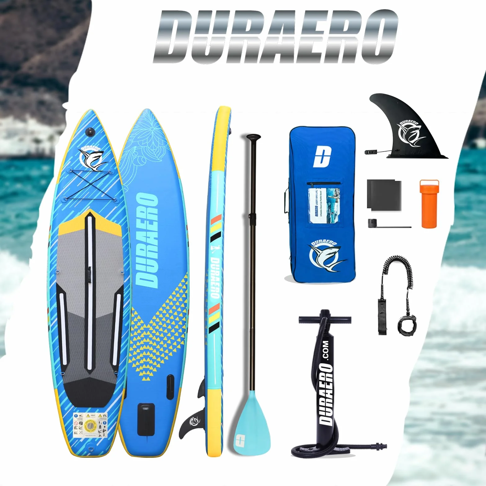 Tavola Gonfiabile da Stand Up Paddle, 330 x 76 x 15 cm, con Supporto per Fotocamera, Accessori Completi, Portata Fino a 150 kg