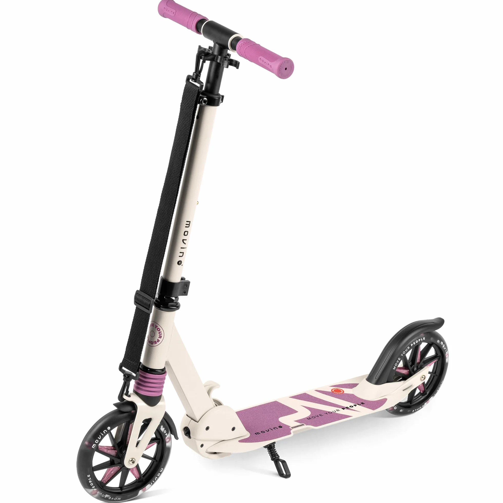 Movino Monopattino Urbano Pieghevole Scooter Ruote LED 180 mm Manubrio Regolabile 100 kg City Light