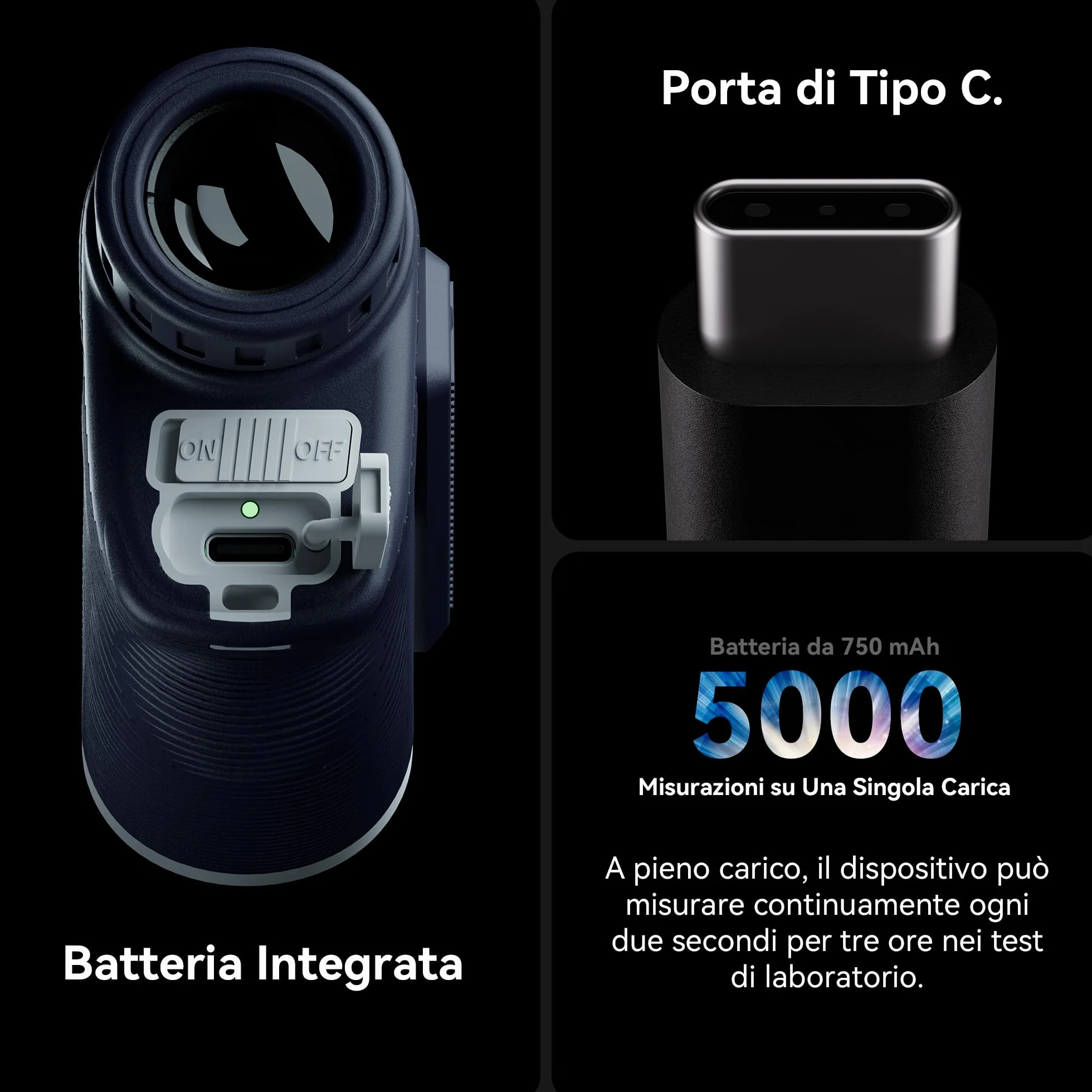 Gogogo Sport Vpro Telemetro Laser Golf Caccia 1372/2286 M/Y/Feet, Range Finder Magnetico Precisione±0.5yd, Blocco della Bandiera e Vibrazione, Pendenza on/off, Modalità di Scansione, Schermo HD