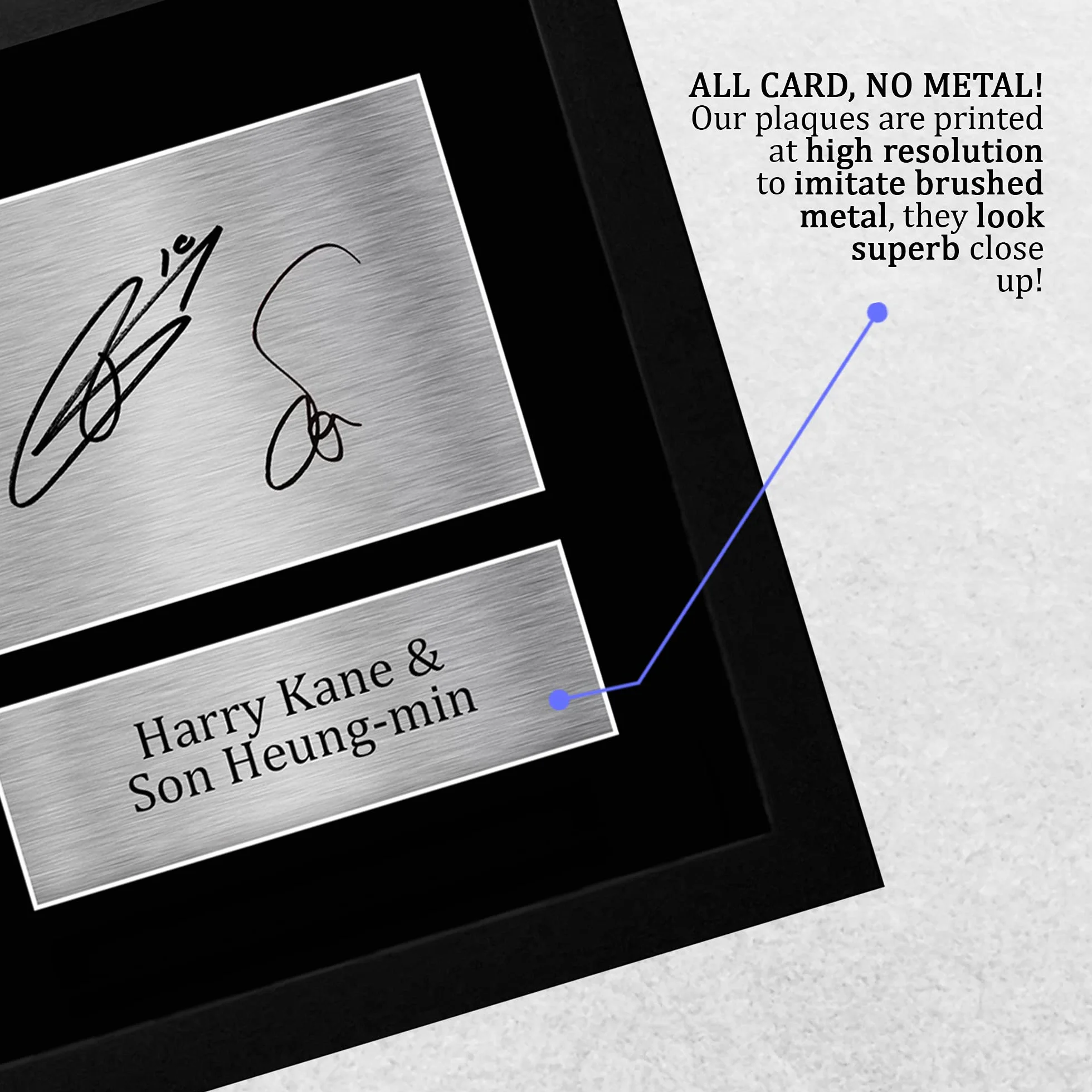 Harry Kane & Son Heung-min Autografata Foto A4 Cornice Regalo Calcio