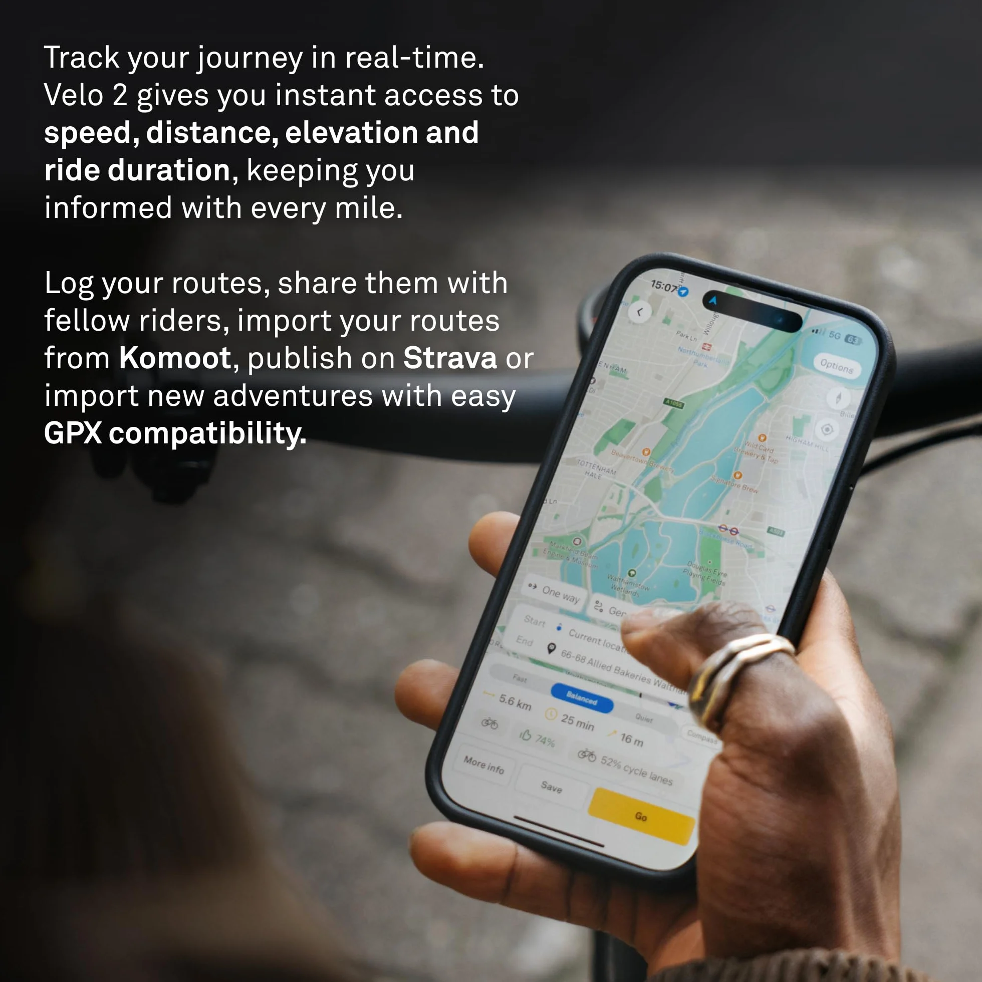 BEELINE Velo 2 Ciclocomputer GPS Wireless Globale Navigatore Bici Resistente Intemperie Carica USB Supporto Guanti