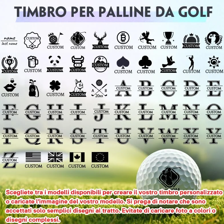 Timbro Personalizzato per Palline da Golf con Inchiostro a Asciugatura Rapida - Accessori da Golf Convenienti per Uomini