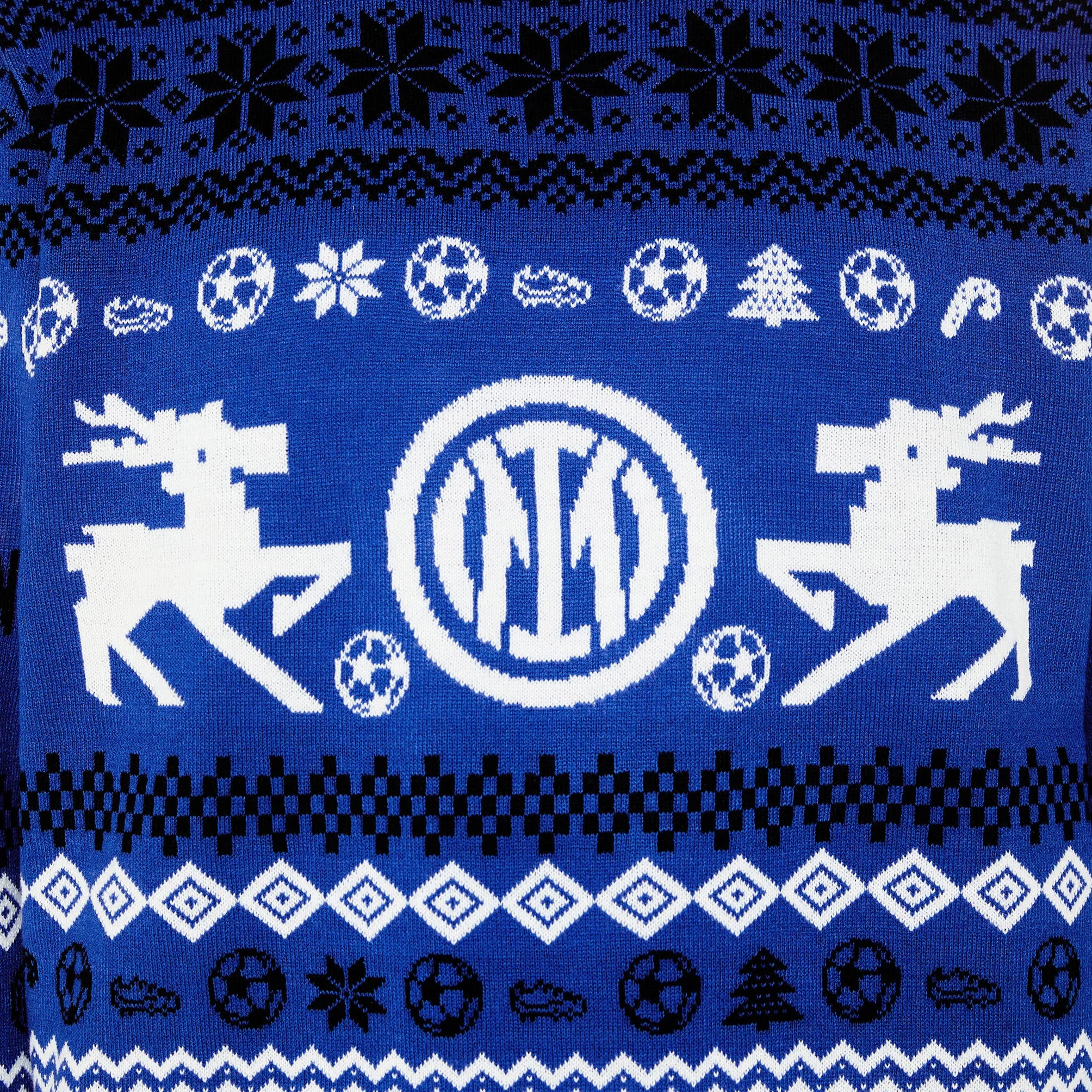 Inter Maglione Natalizio Unisex Adulto Nerazzurro XL