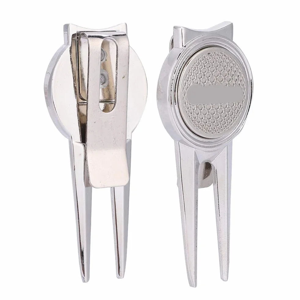 Tbest Golf Divot Strumento di Riparazione Lega di Zinco Magnetico Ball Marker