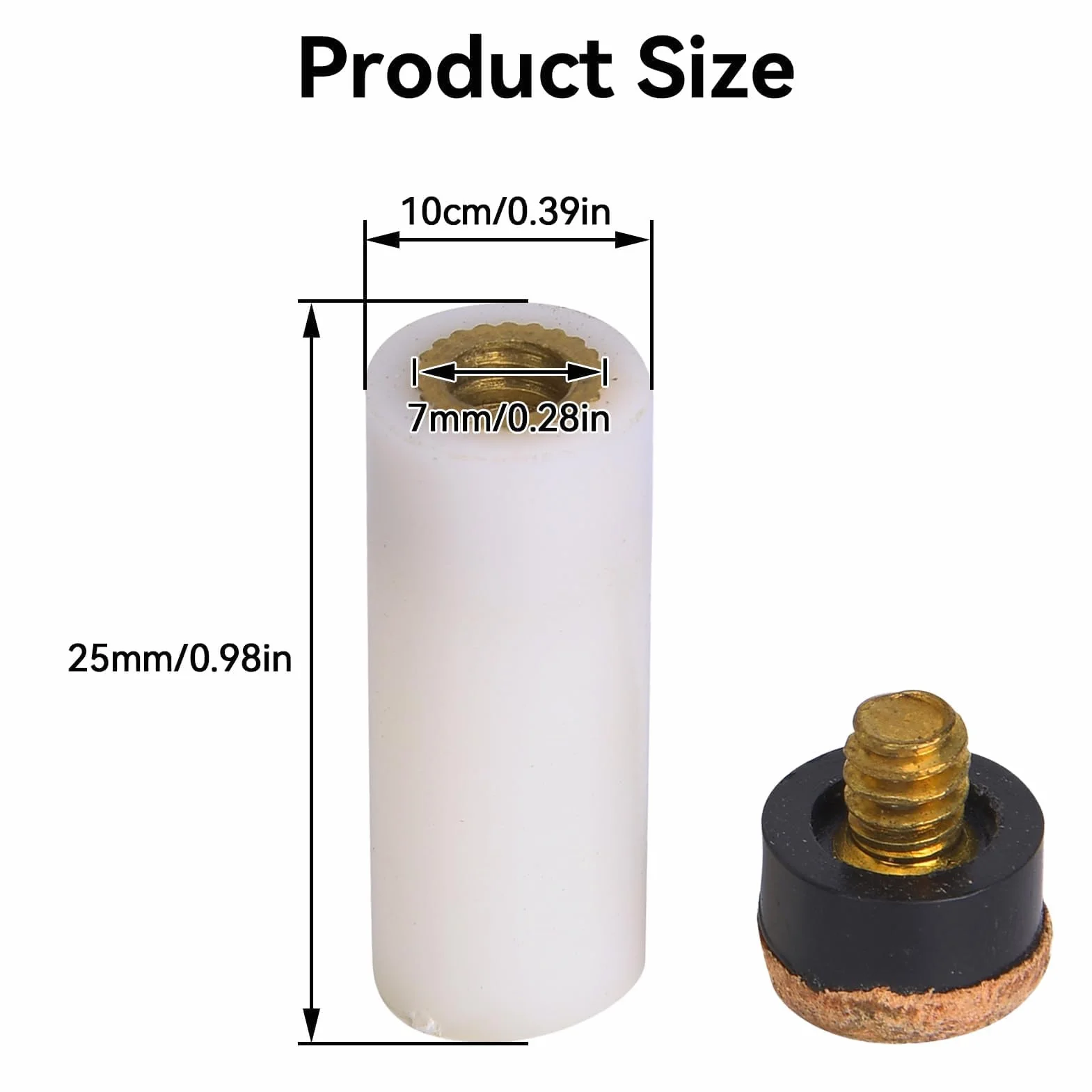 Agatige Punte per Stecche da Biliardo 10-13 mm, 10 Pezzi Ricambio a Vite