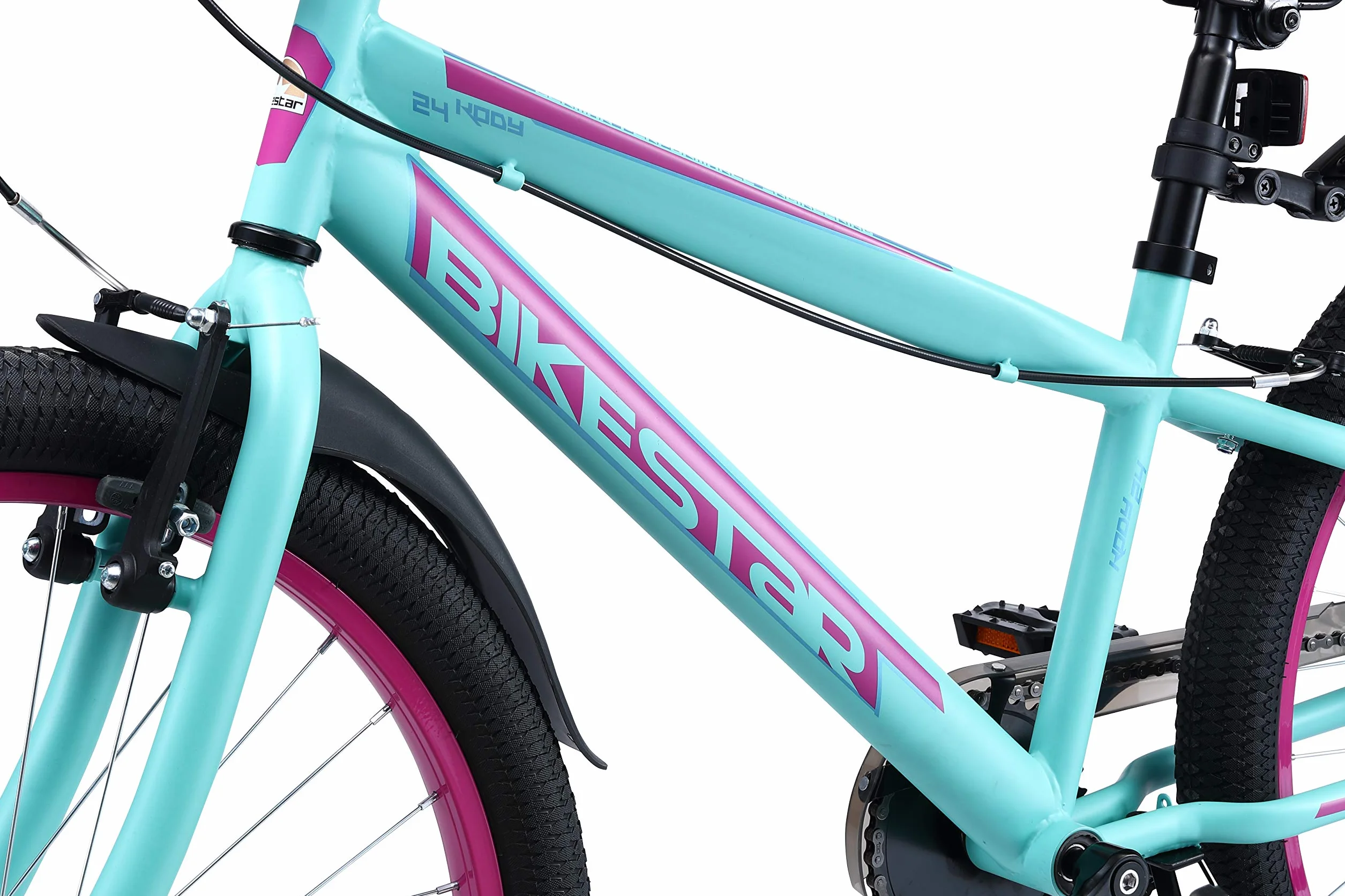 BIKESTAR Bicicletta Bambini 24 Pollici VTT Freno a Pattino e Retropedale