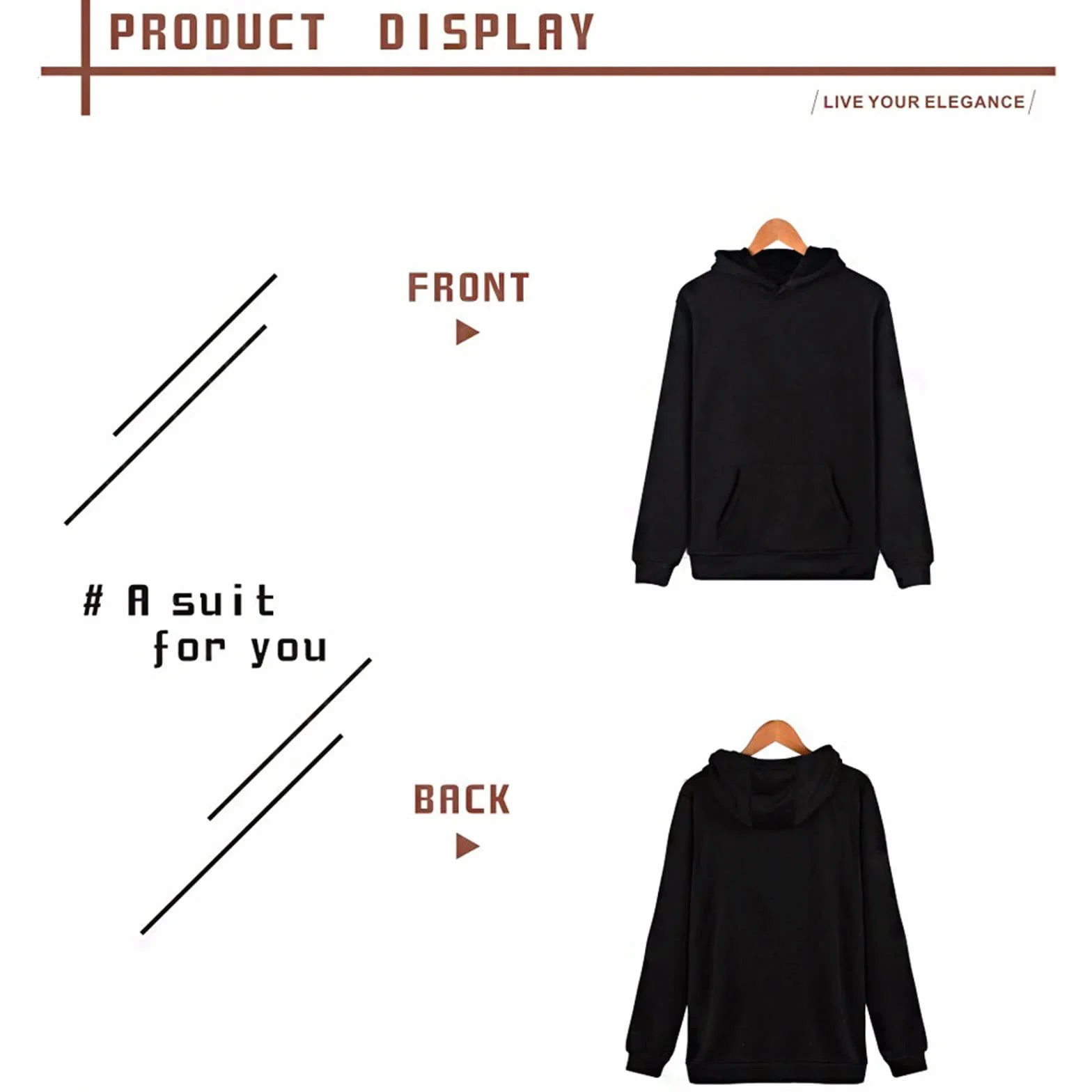 Knight Hooded Sweatshirt Men's Casual Hoodie Long Sleeve with Pocket Streetwear