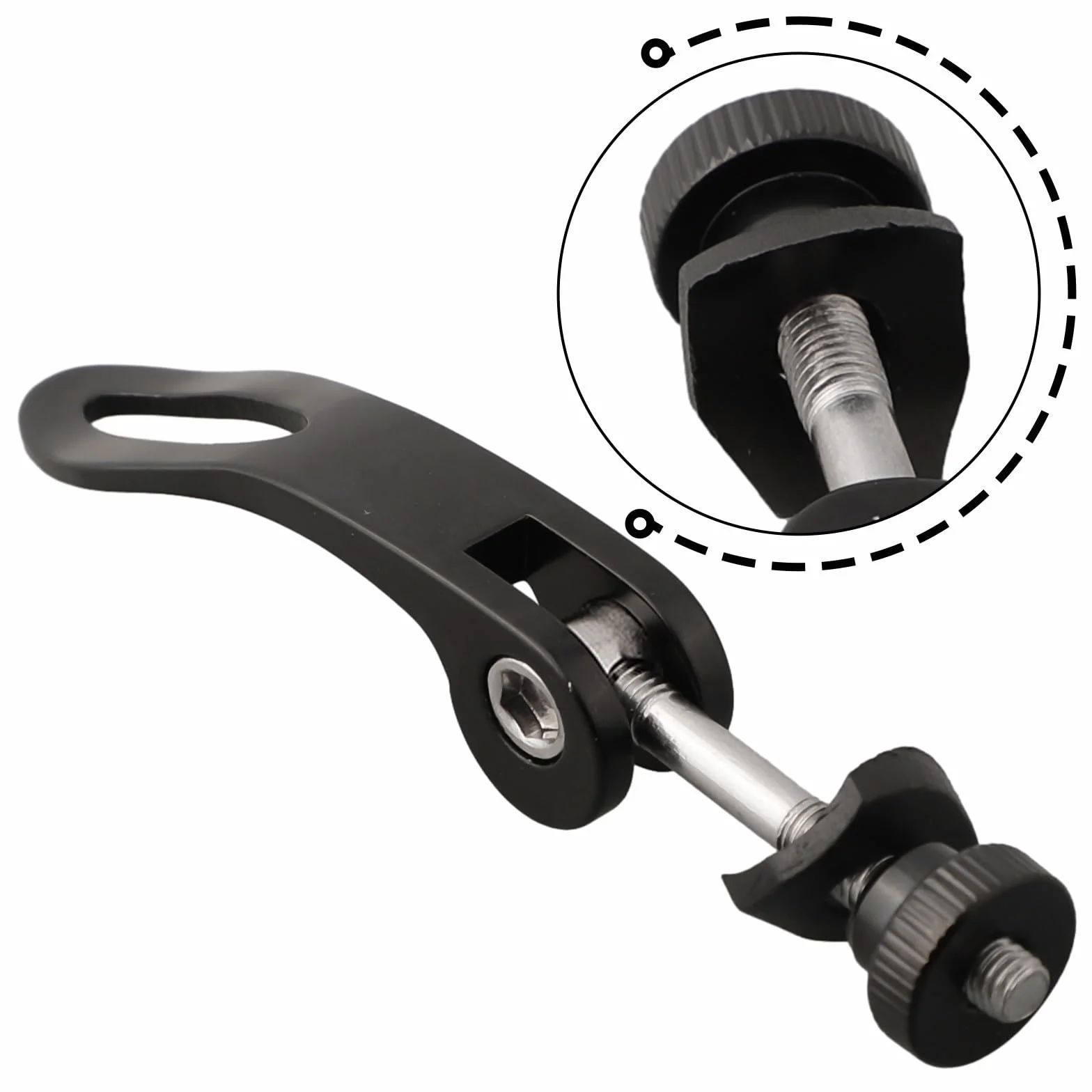 Morsetto a sgancio rapido per reggisella bicicletta M5 x 45 mm lega di alluminio nero