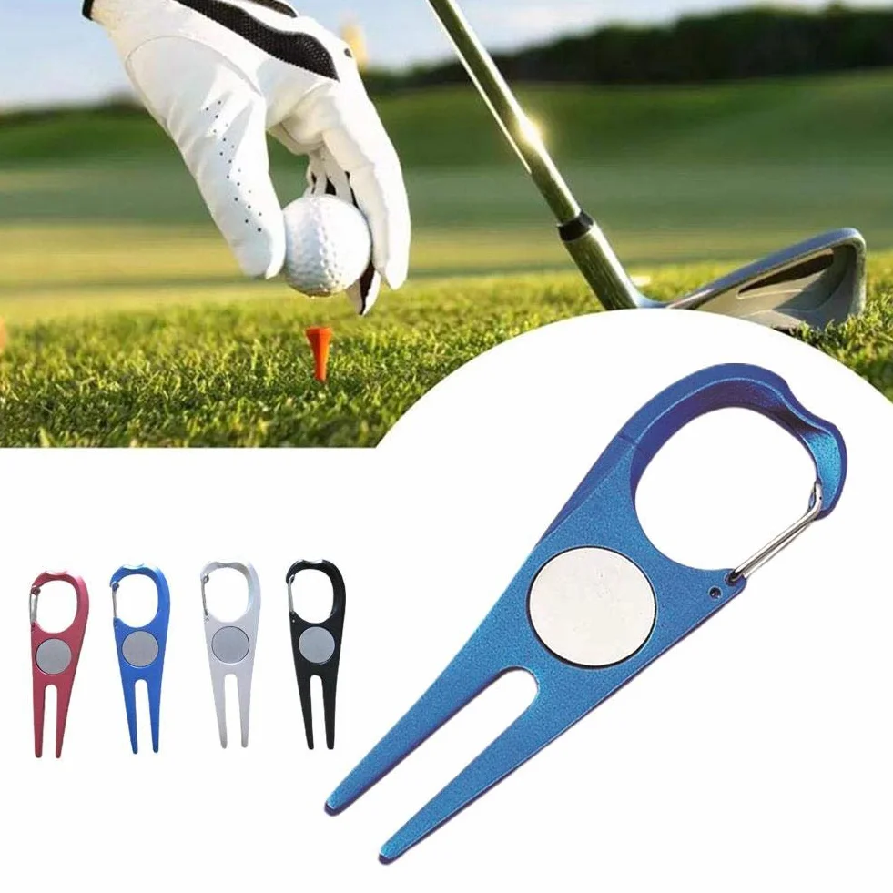 Stainless Steel Golf Green Repair Divot Tool Pitch Fork