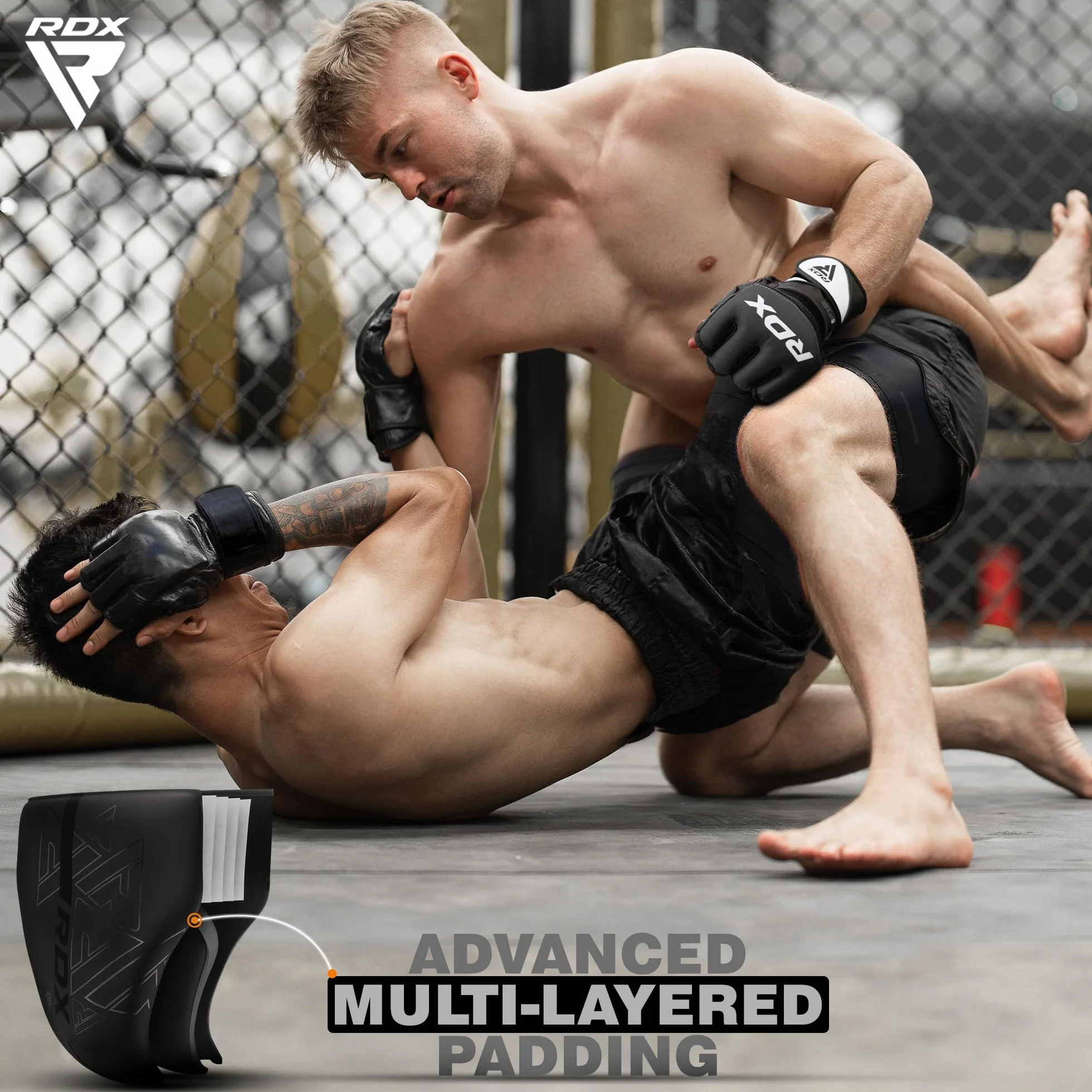 RDX Conchiglia Protettiva MMA Pelle Convessa Inguine Protezione Boxe Sospensorio