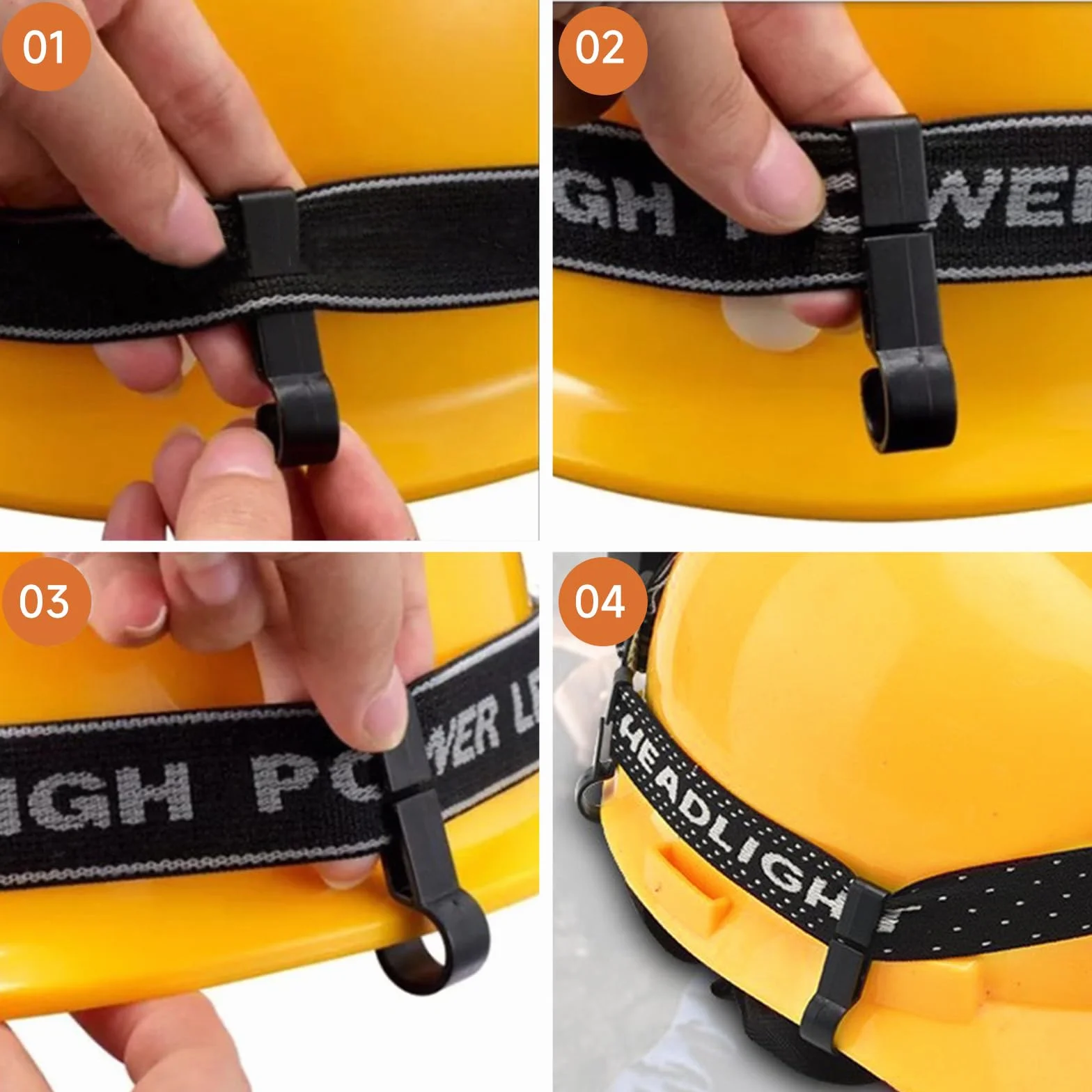 Clip per Elmetto per Lampada Frontale 14 Pezzi, Clip per Casco con Gancio in Plastica Adatto a Vari Fari e Caschi