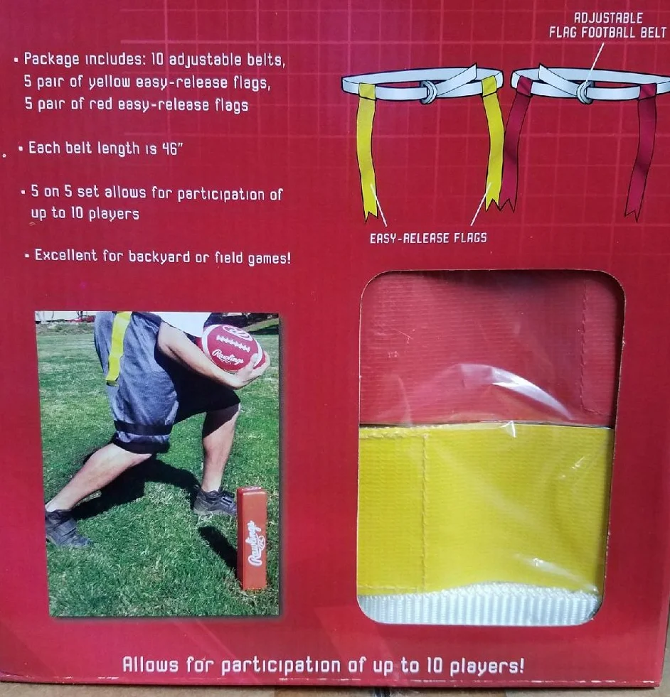 Rawlings Flag Football 10 Pack Set Yellow Red