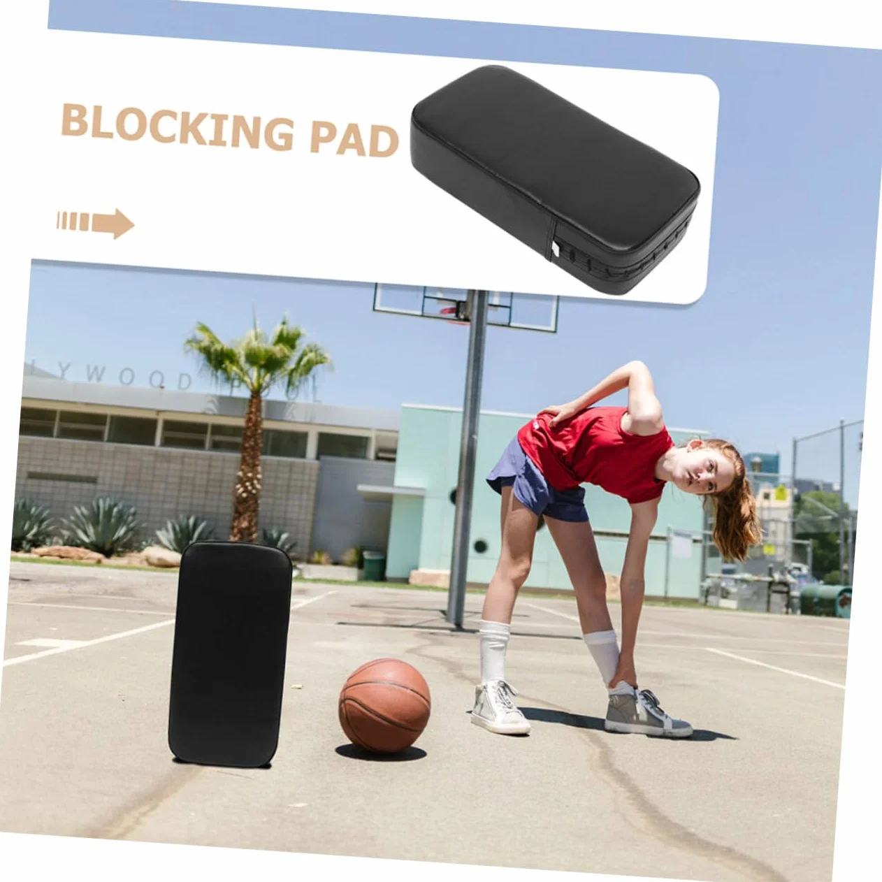 Cuscino in Pu Leather Basket 2 Pezzi Allenamento Nero Stabilità Visione Giovani Giocatori
