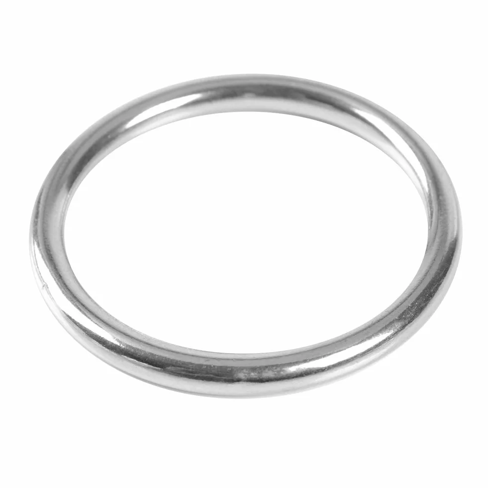 Anello in acciaio inossidabile saldato lucido O Ring per guinzaglio cane cintura campeggio