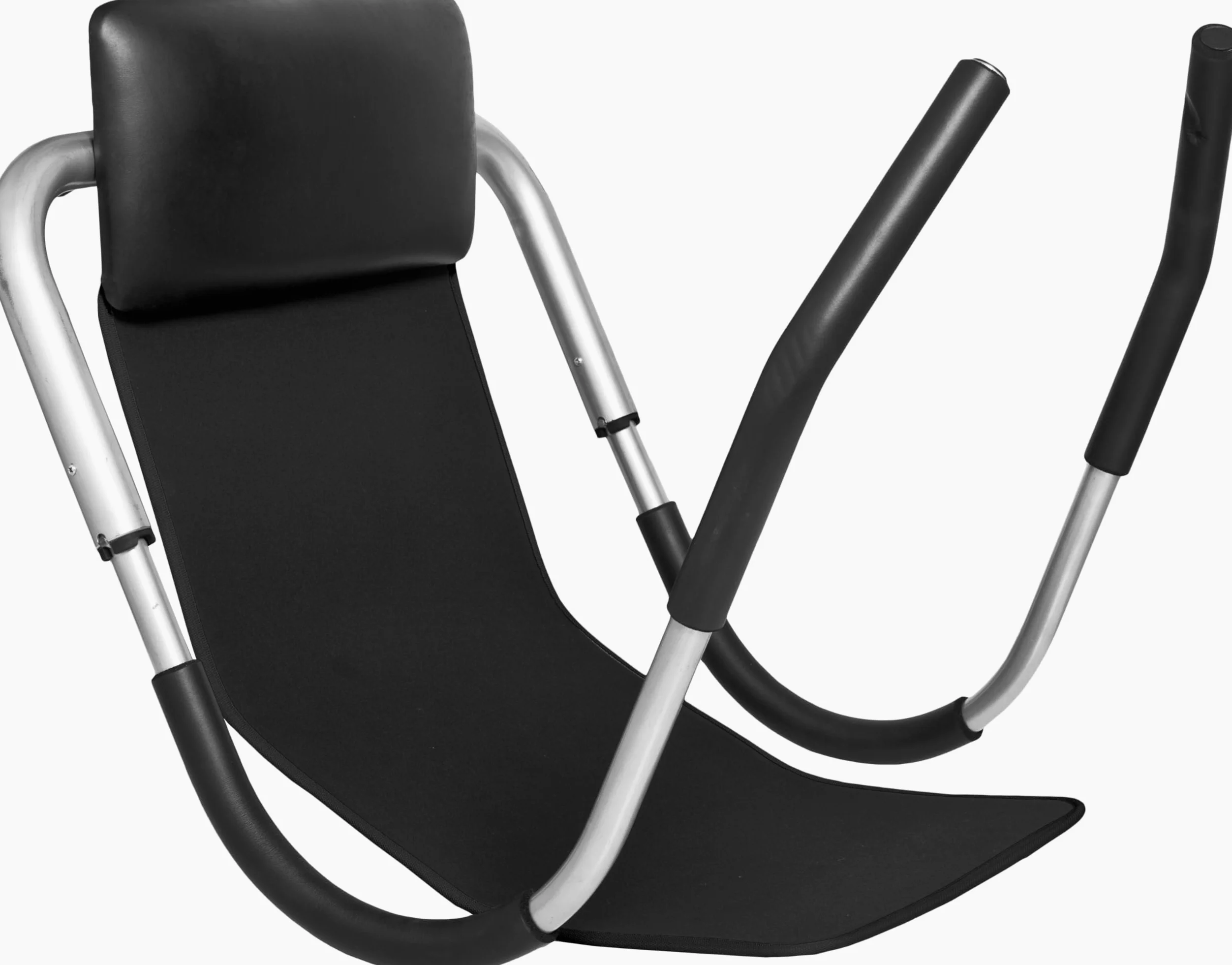 GORILLA SPORTS® Attrezzo per Addominali - con Tappetino, Pieghevole, 65x67x55cm, Antiscivolo, Schiuma, Nero - Ab Roller, Fitness, Trainer, Allenamento, Potenziamento Muscolare, Palestra
