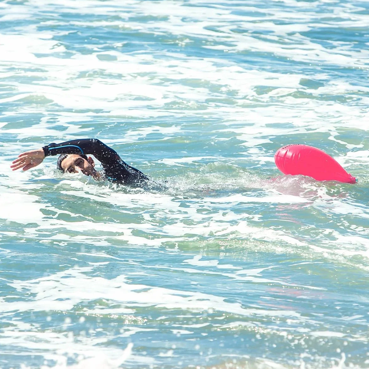 Galleggianti da traino gonfiabili in PVC per triathlon, confezione da 2, impermeabili