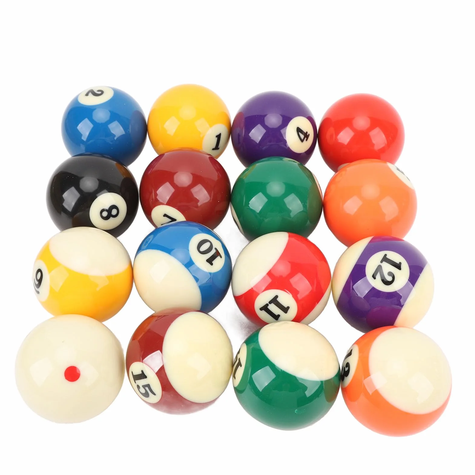 Set di Palle da Biliardo 16 Pezzi in Resina 5,72 cm per Giochi di Feste