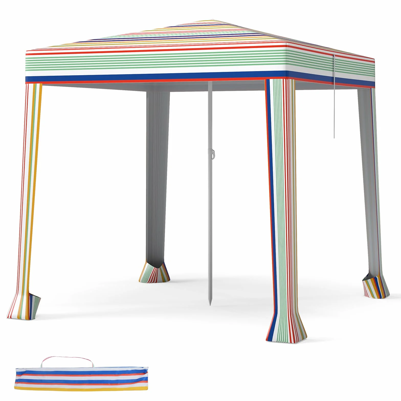 COSTWAY Tenda da Spiaggia Pieghevole 200x200 cm con Borsa da Trasporto