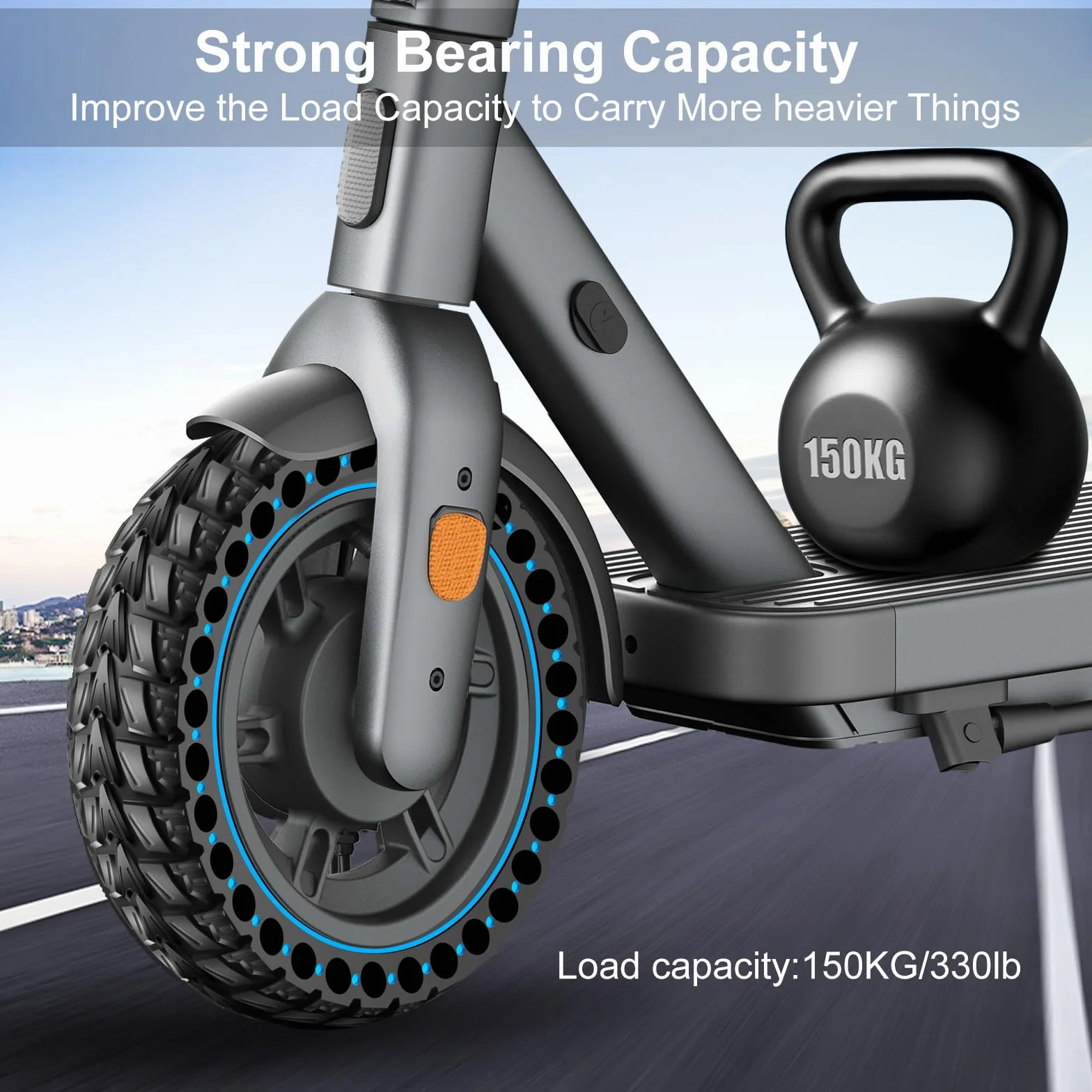 BANGTING Pneumatici 60/70-6.5 10x2.50-6.5 per Segway Ninebot Max G2/G30/G30D/G30E/G30LP/G30D II/G30 Max, Gomme Piene, 10x2.5 Pollici (Blu)