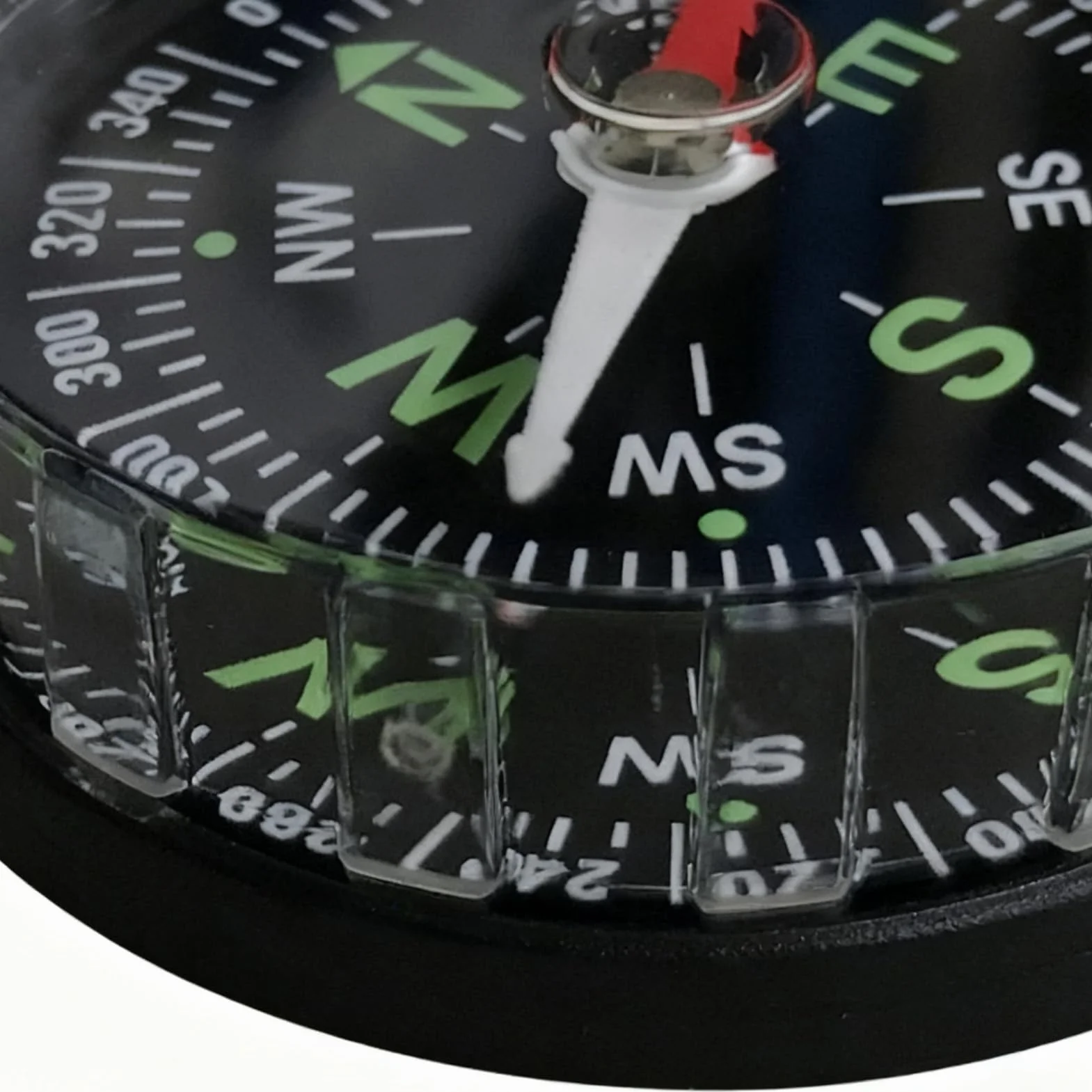 Bussola da trekking impermeabile luminescente con lente d'ingrandimento
