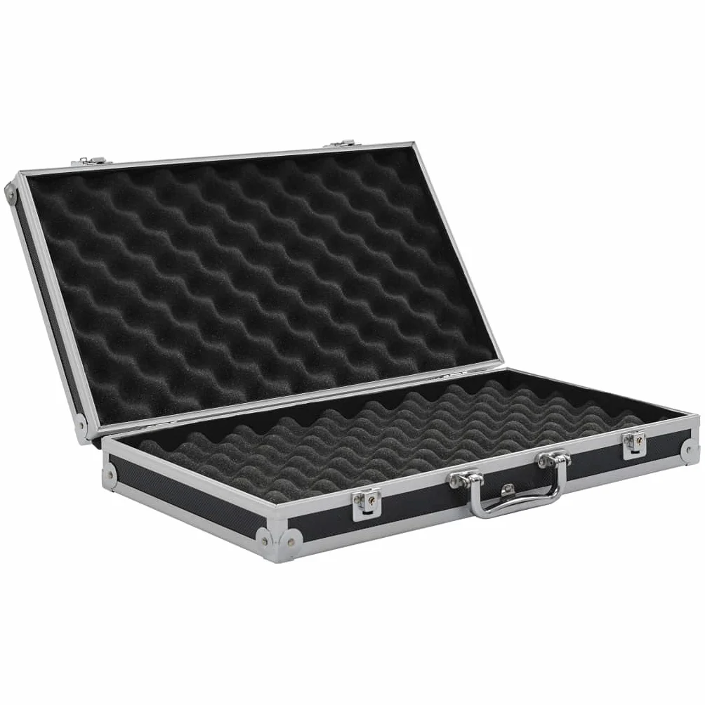 vidaXL Custodia per Pistola Resistente agli Urti Alluminio ABS Nera