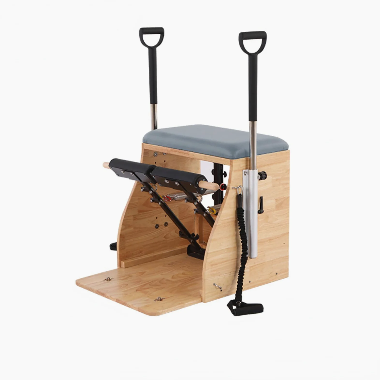 Sedia Pilates, Riformatore domestico Pilates, Attrezzatura professionale per sedia Pilates con maniglie, per casa e studio