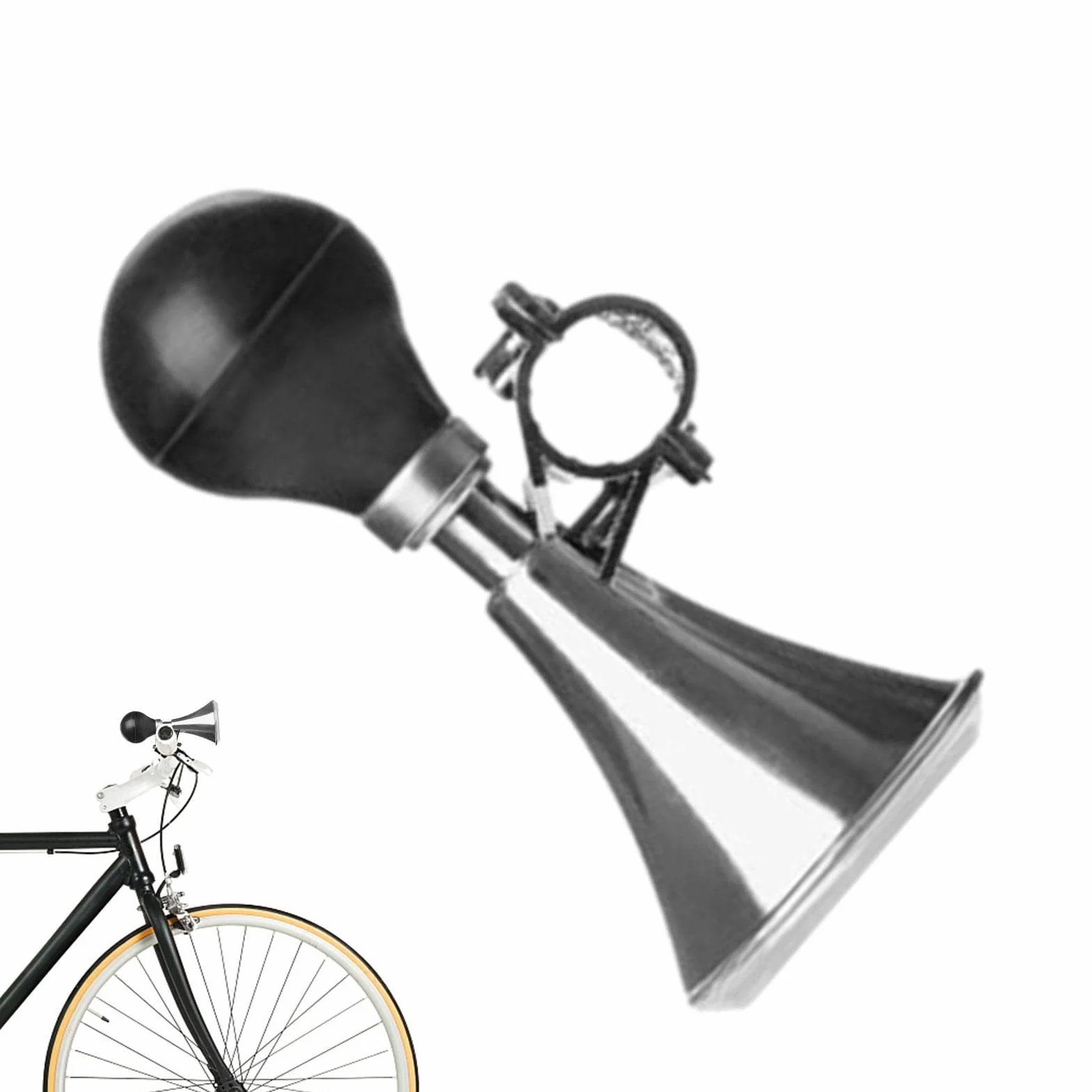 Clacson per Bici Manuale Gomma Compressione Tromba Retrò Vintage Classico Hooter