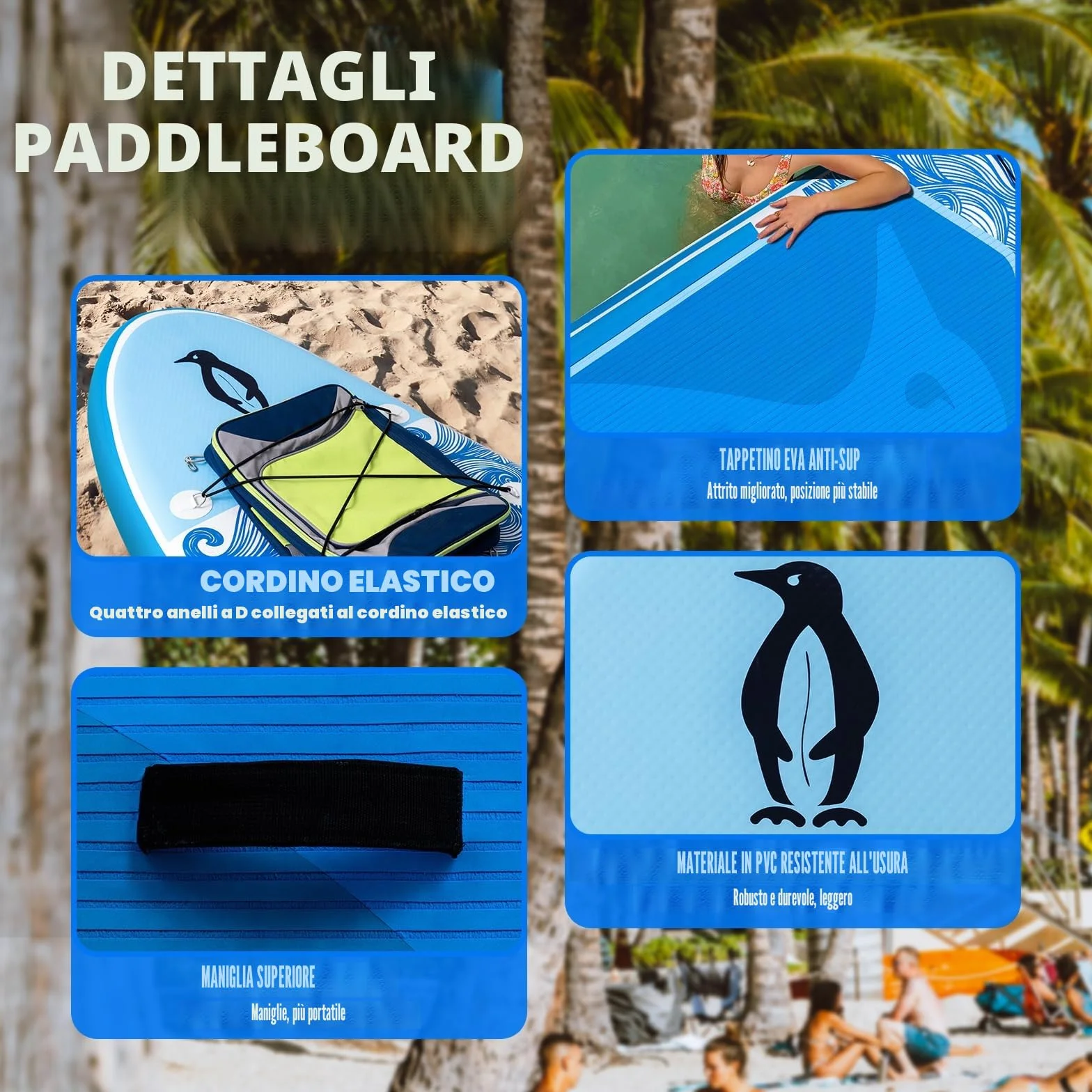 Tavola SUP Gonfiabile Adulti Tuxedo Sailor con Accessori Premium Stand Up Paddle