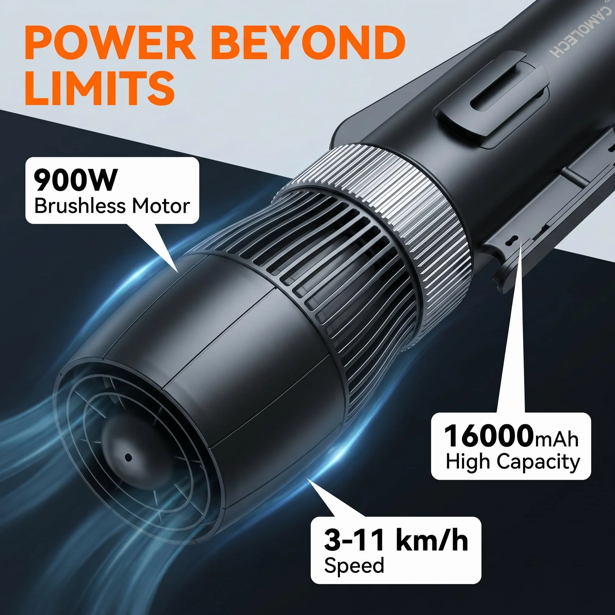 Monopattino elettrico subacqueo 700 W 16000 mAh senza spazzole 2,7 m/s nero